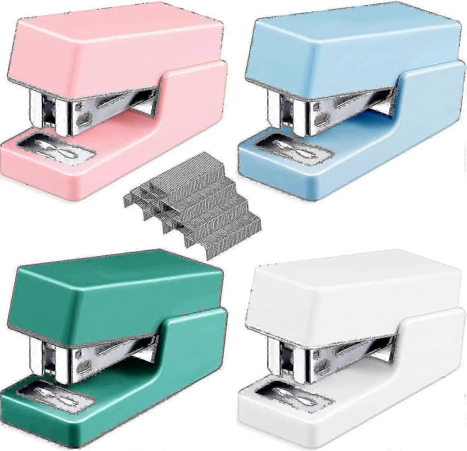 Set of 4 Mini Staplers with Staples in Assorted Colors, Cute and Portable Tiny Staplers for Stationery Use, Perfect for Various Tasks and Pr