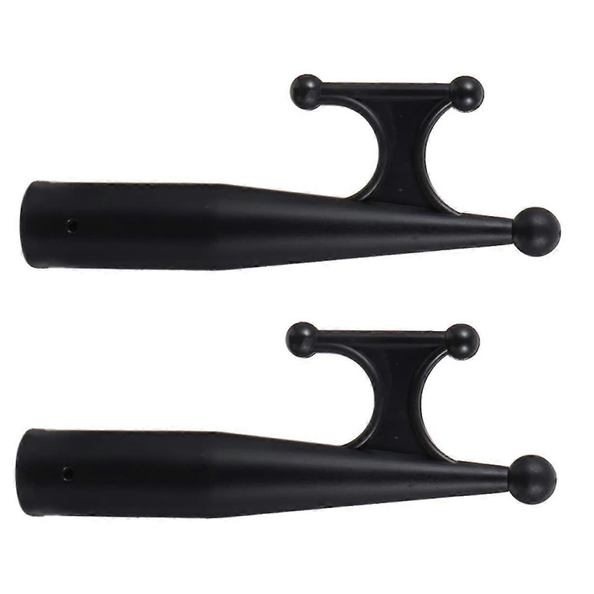 Pack of 2 Telescopic Plastic Boat Hooks with Lanyard and Spring Lock for Canoe and Pontoon, Black Rope Designed for Boats