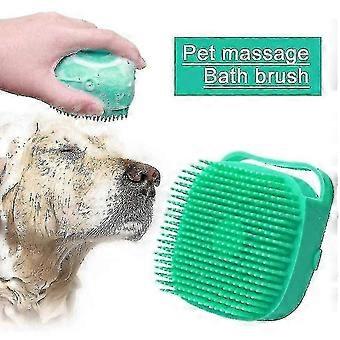 Dog Bath Brush, Soft Silicone Pet Shampoo Massage Dispenser Grooming Shower Brush