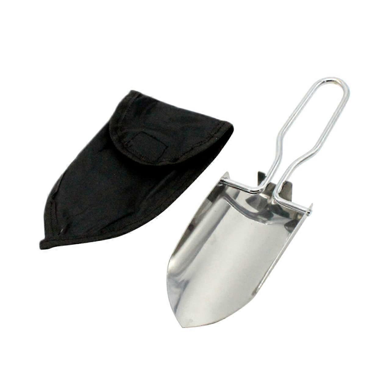 Folding Garden Shovel Multifunctional Garden Tools with Storage Bag for Soil and Debris Removal, Durable and Compact