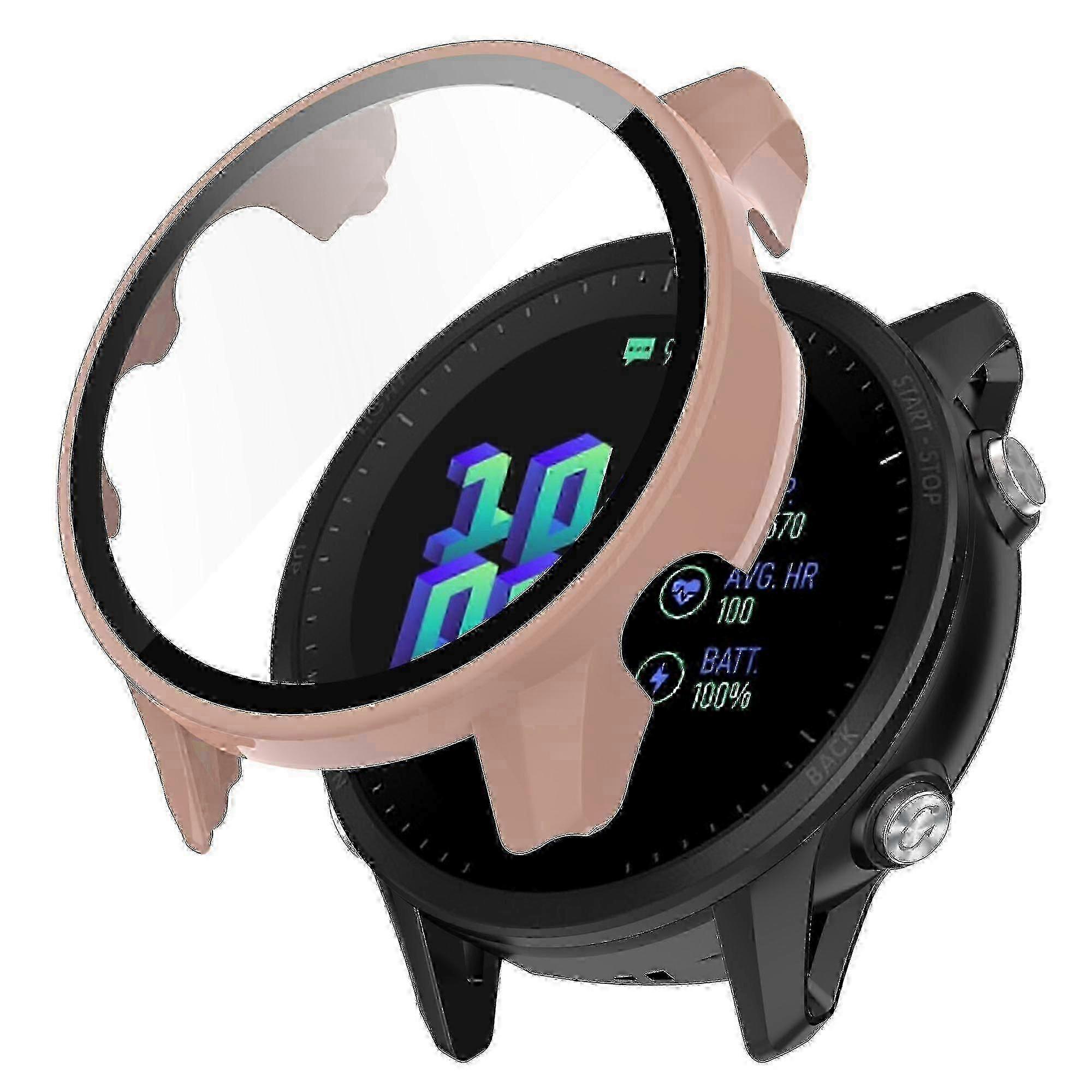 Hard PC Watch Case Cover with Tempered Glass Screen Protector for Compatible Devices