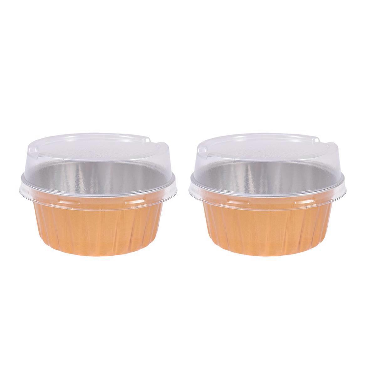 Cupcake Liners Material Golden 125ml Non-Stick Oven Safe 10Pcs for Celebrations