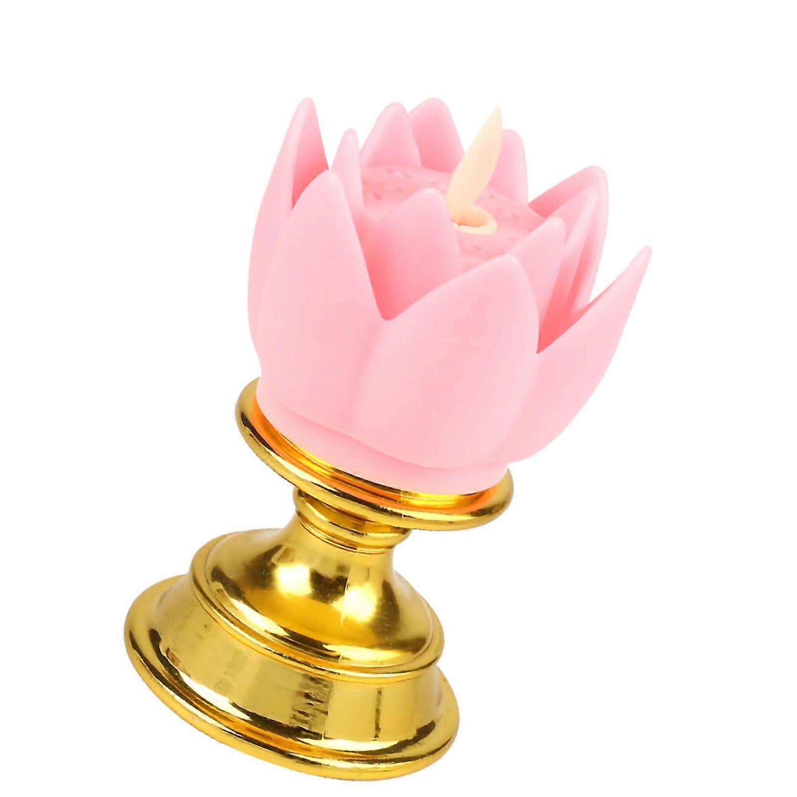 2025 dernier modèle LED Lotus lampe Bougie Simulé Mèche Design Doux Naturel