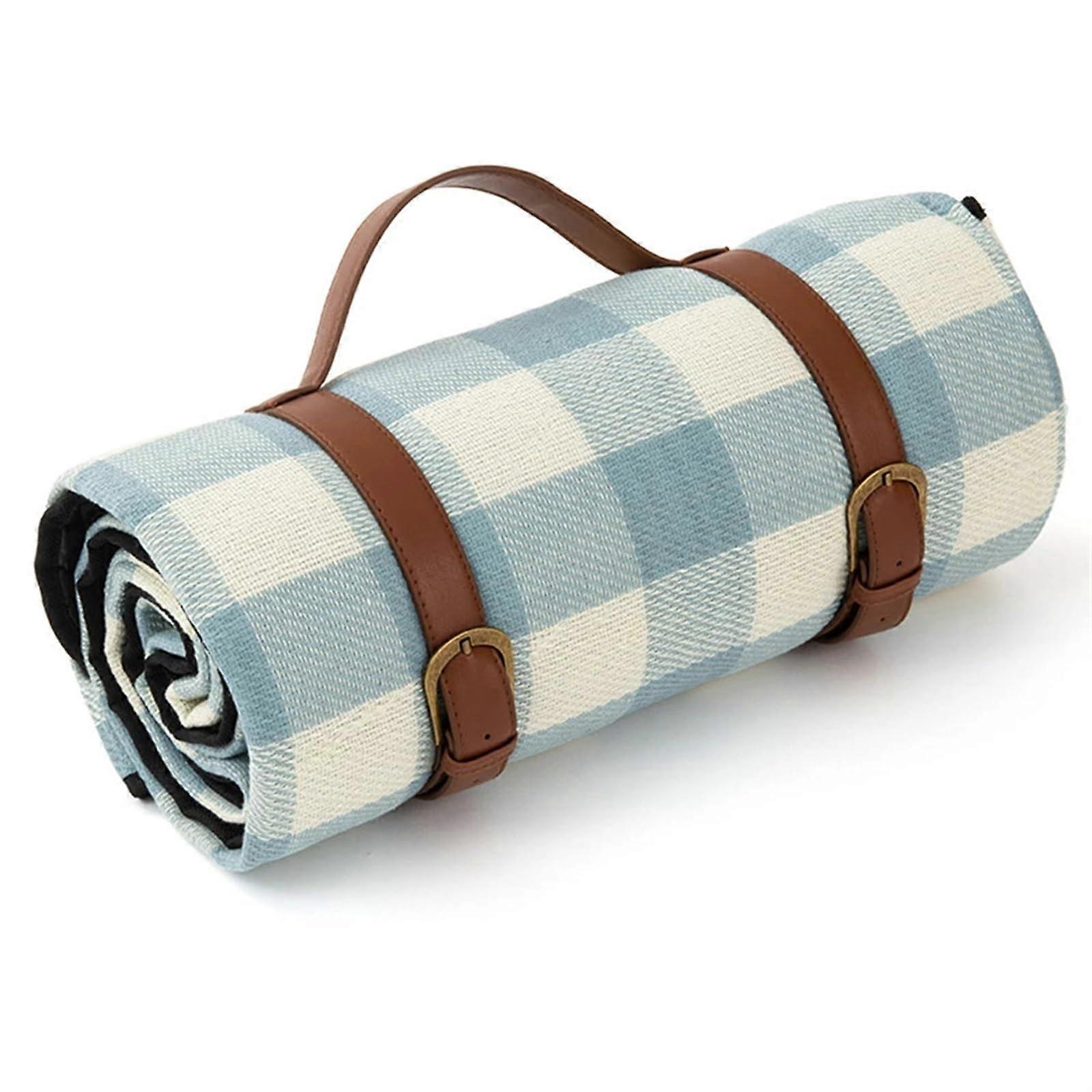 picnic blanket, large beach mat, portable, foldable, blue