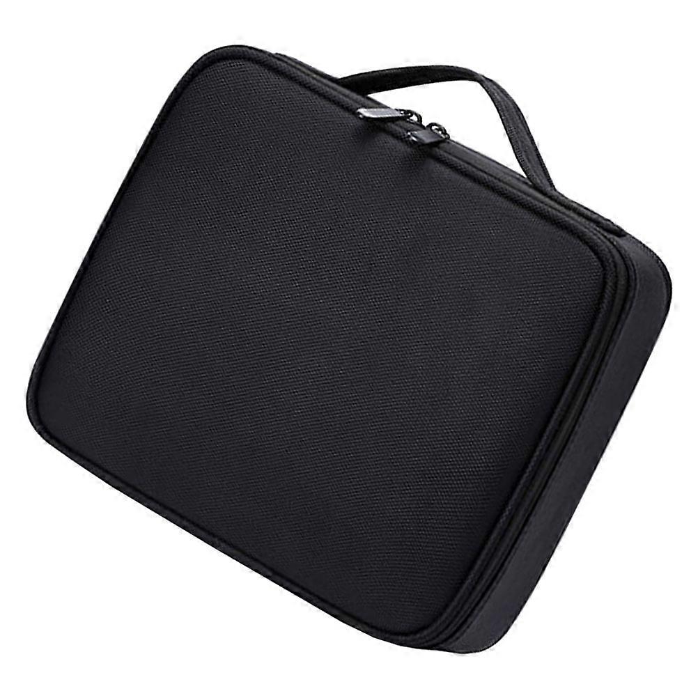 Audio Effector Storage Box Waterproof Black 25x23cm Rectangular Shape Protective 1Pack