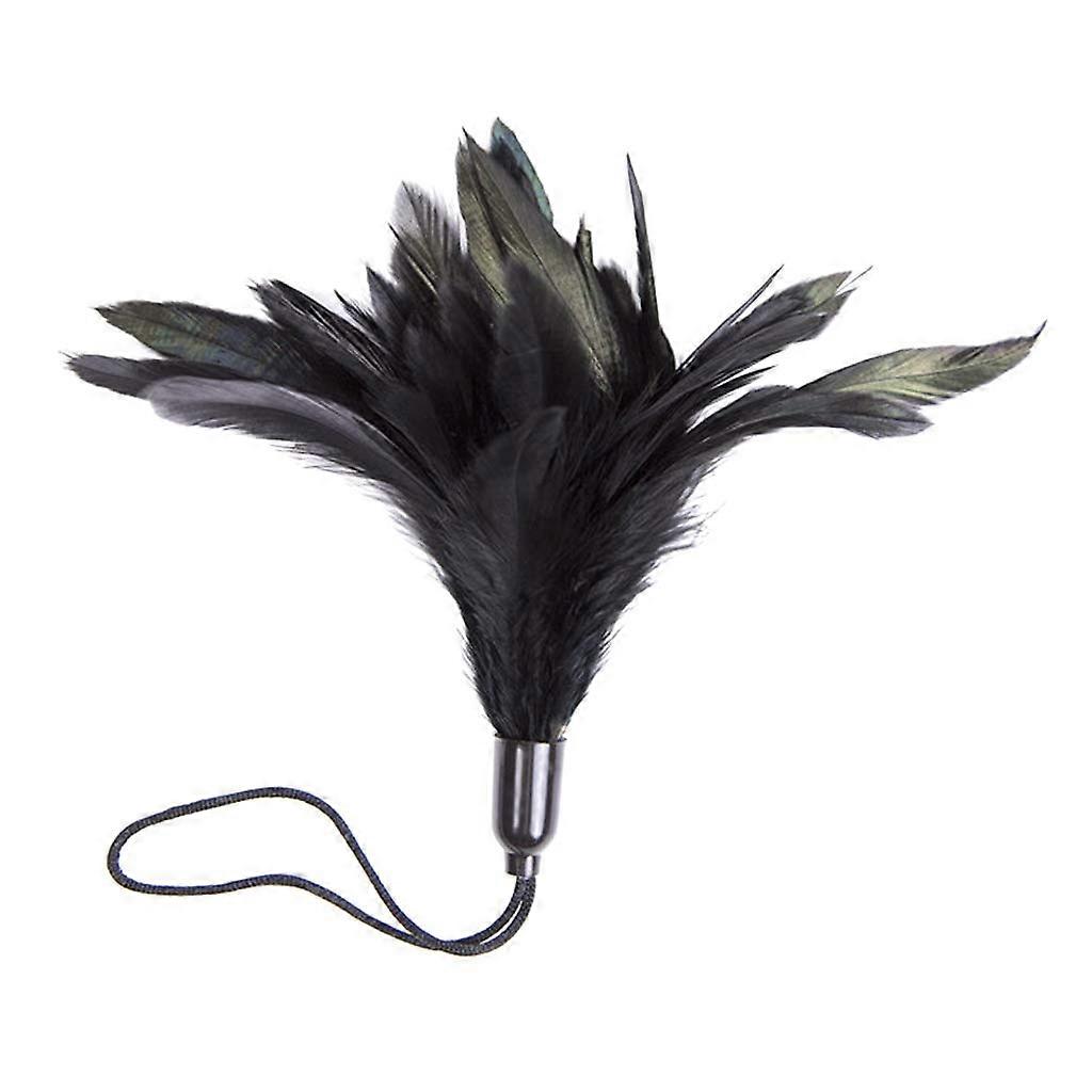 Soft Flirt Feather Tickler 15cm Black Party Toy Gift for Adults Night Fun and Laughter
