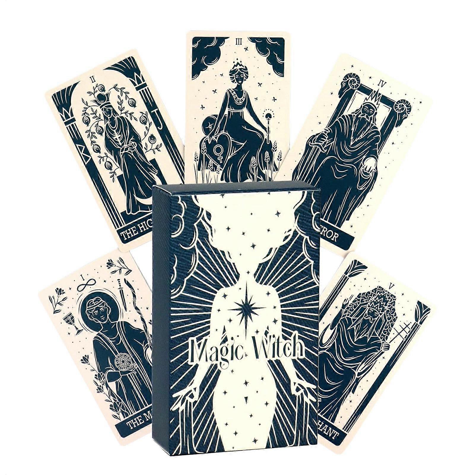 Tarot Cards Deck For Beginners Oracle Card Set With Meanings Interactive Fortune Teller Reading Cards For Family