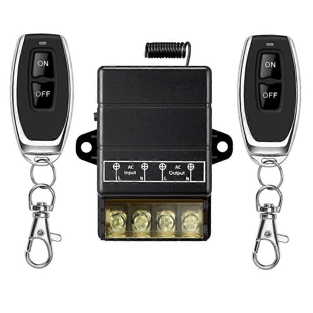 Remote Relay Control Switch DC 12V/24V/48V/72V/40A Relay for Theft Warning Systems, Roller Gate Locks, etc. 110V240V/328ft Black