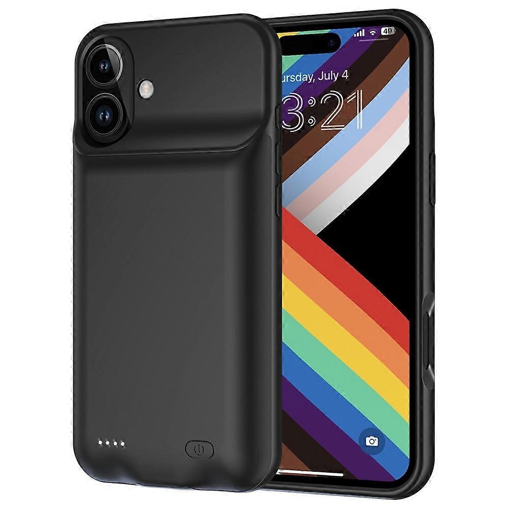A29 Compatible For iPhone 17 Battery Case Soft TPU Edge 6000mAh Rechargeable Protective Back Cover