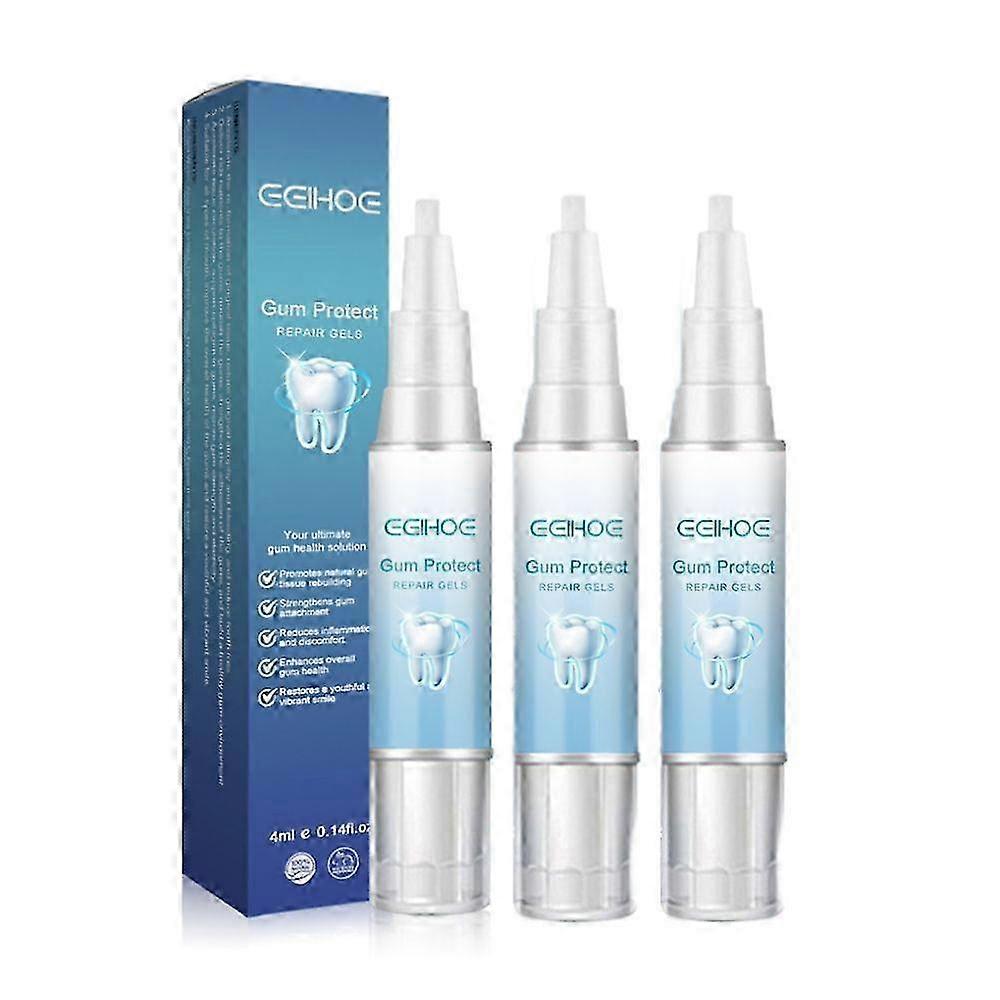 3pcs Gum Repair Gel Rebuilding Strengthen Whiten Remove Breath Inflammation Oral Tooth Bad Protect Anti Gingival Stains Recessio