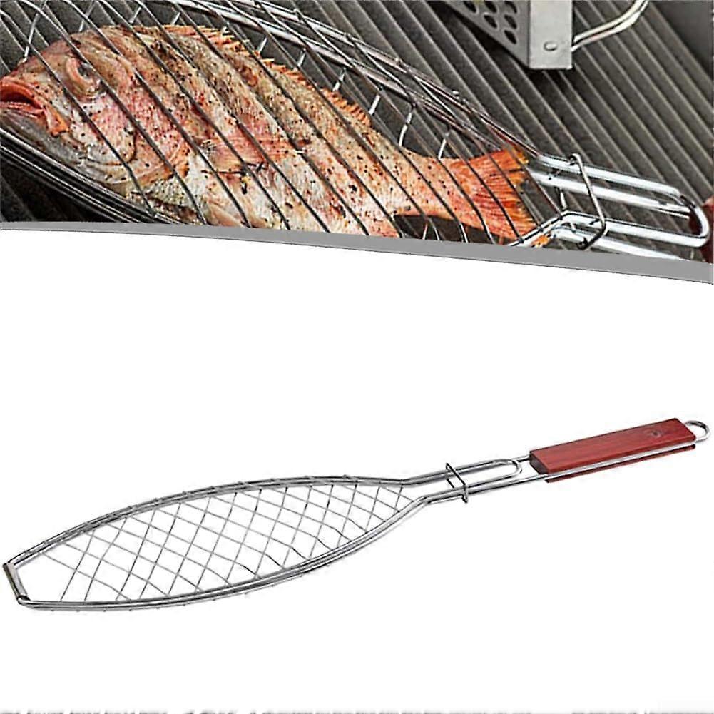 Barbecue Grill Basket, Foldable Grill Net, Household Charcoal Grill Tools for Roasting Fish, Shrimp, Vegetables, Steak, Meat