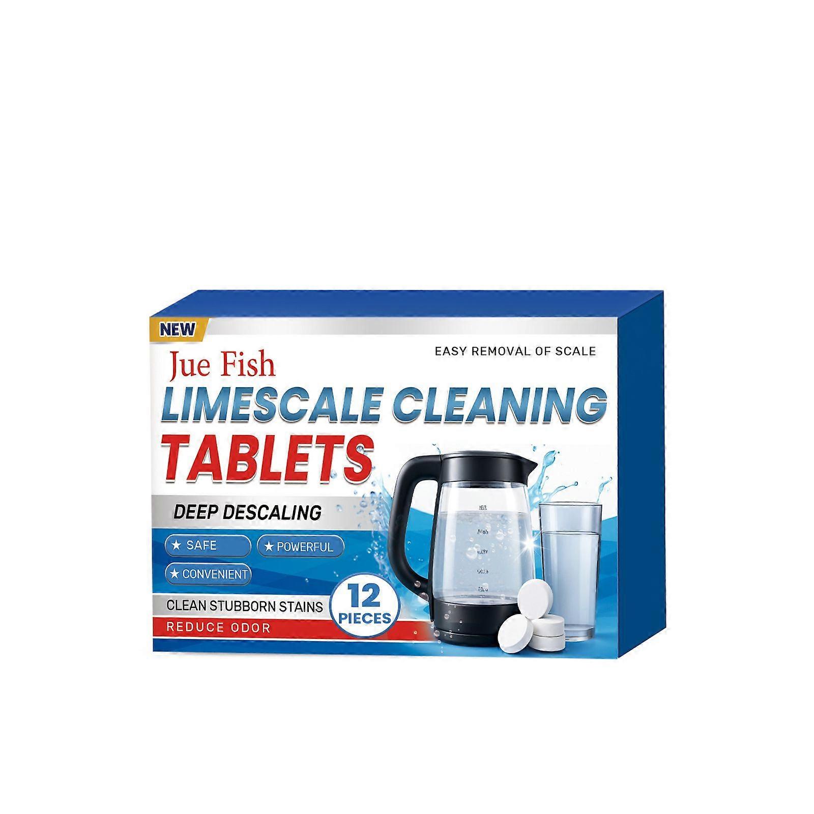 Limescale Cleaning Tablets for Kettle, Limescale Remover, Clean Kettle Coffee Maker Stubborn Stains, Reduce Odor