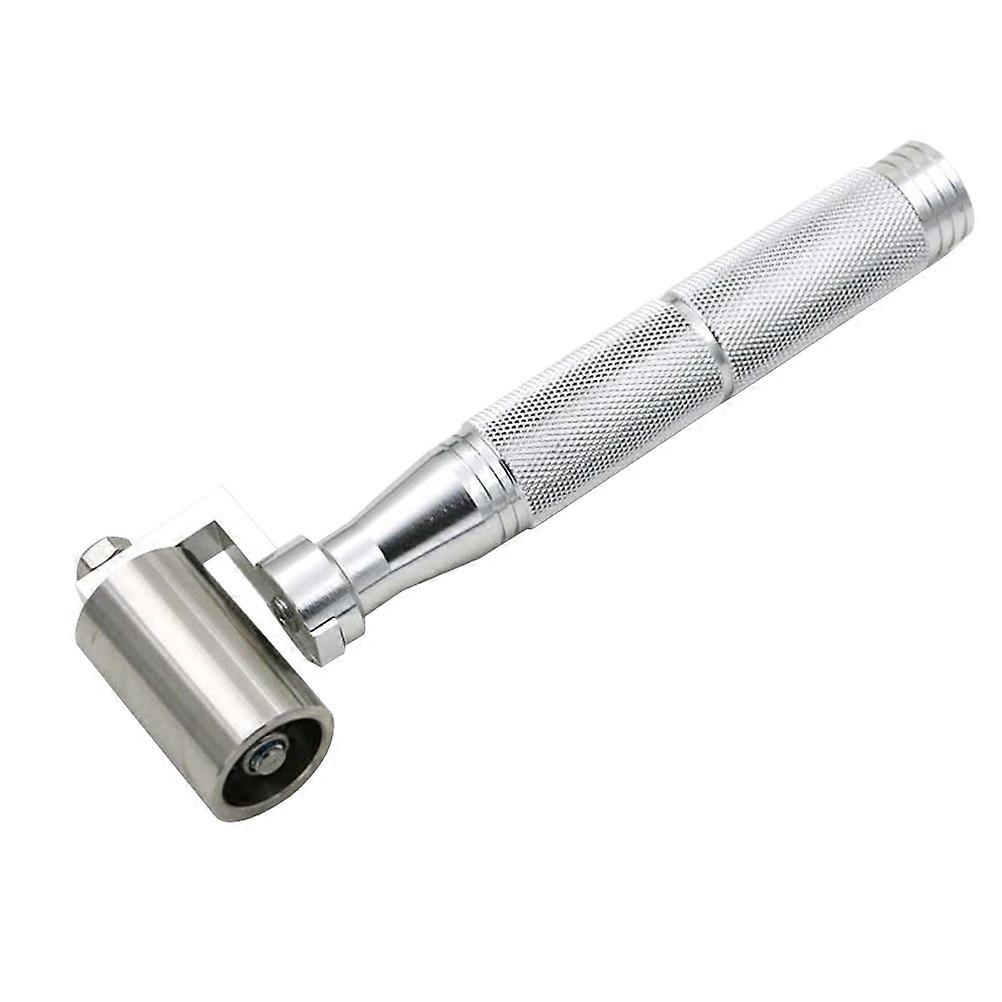 Stainless Steel Wallpaper Seam Roller with Bearings for Flattening Use 40mm Silver