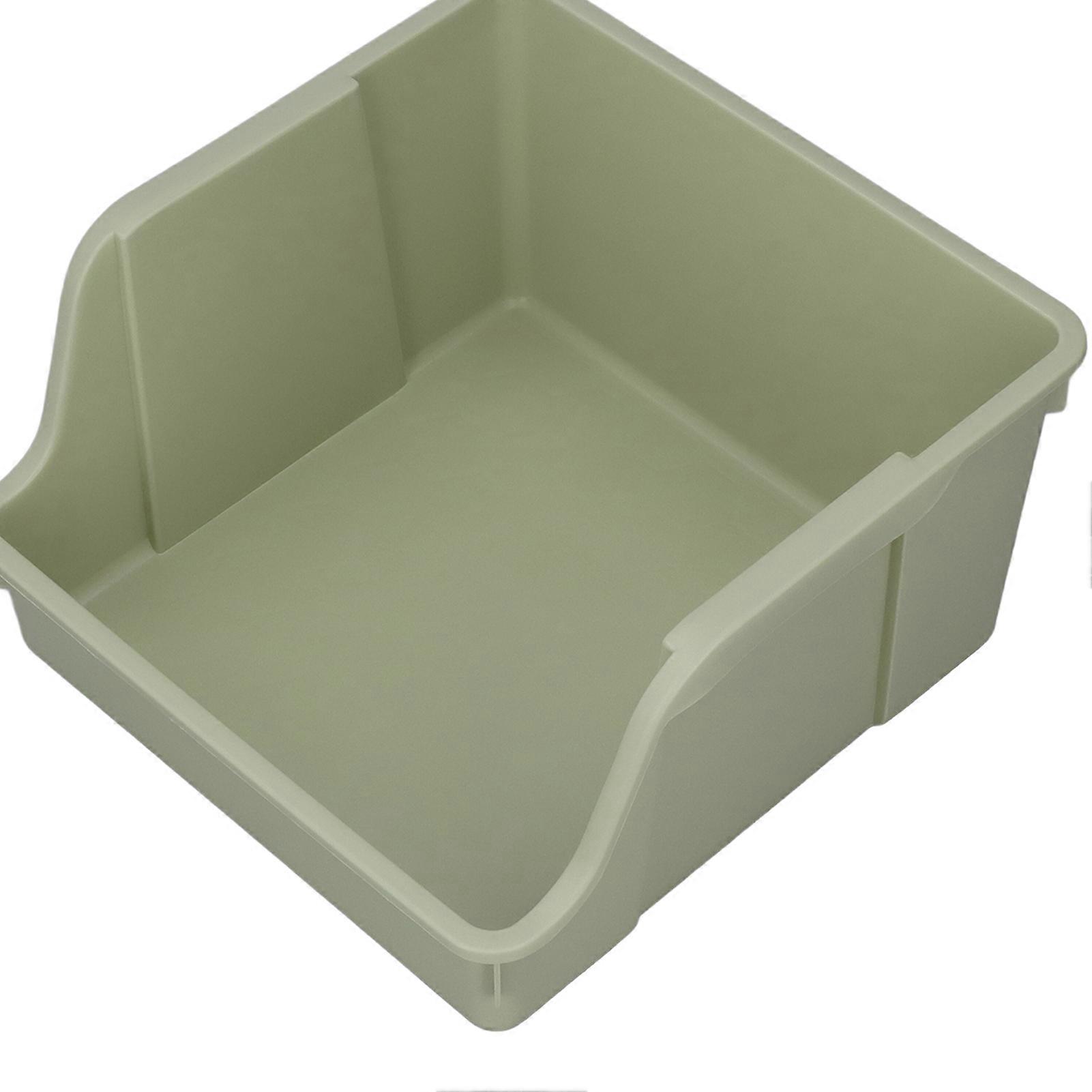 Desktop Book Storage Rack PP Handle Design U Shaped Large Opening Large Capacity Desktop Book Storage Shelf Green