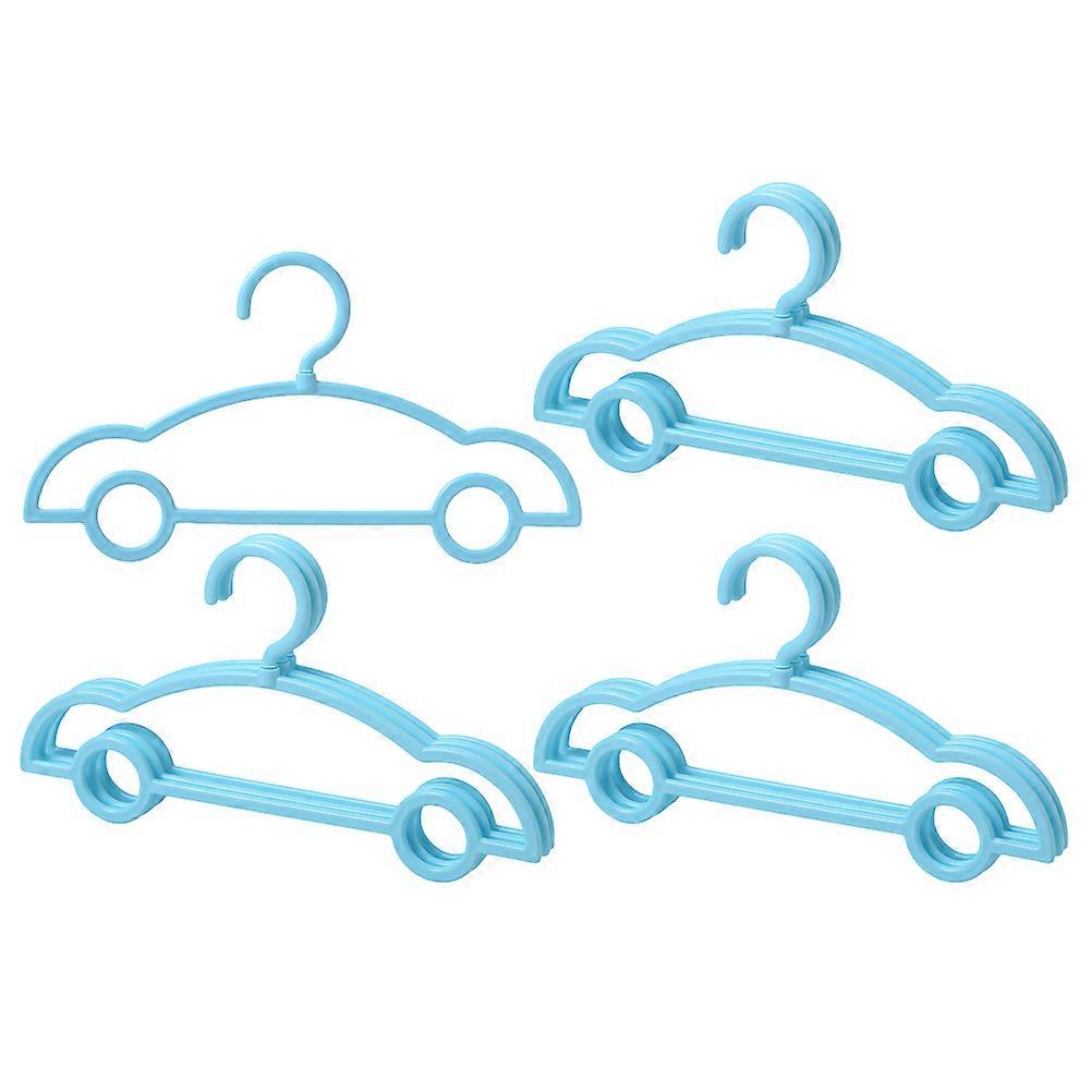 Blue Plastic Clothes Hangers with 360 Degree Rotation Hook for Home Use Windproof and Antidrop 10 Pieces