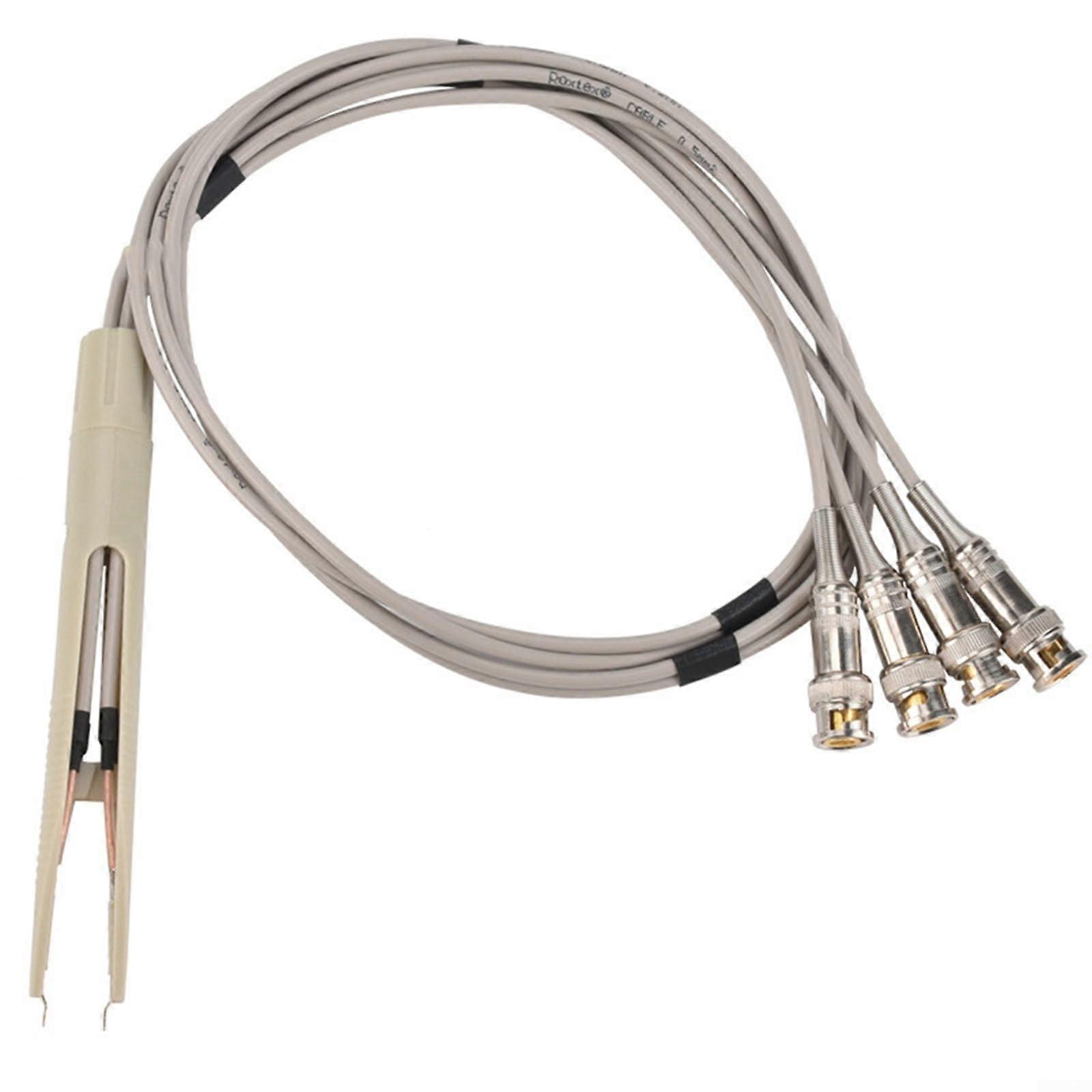 LCR Test Leads, BNC Plug, 4 Wire Kelvin Clamp, Alligator Clip for Electrical Component Testing