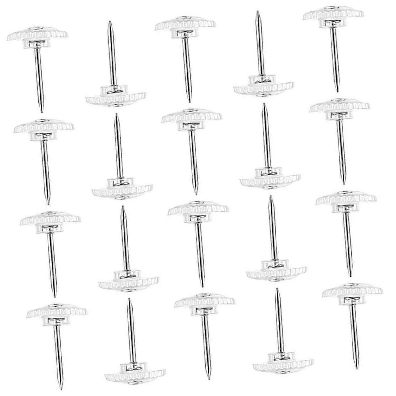 100 Pieces Transparent Push Pins for Crafts, Durable Thumb Tacks for Cards and Bulletin Boards, Easy to Use and Safe to Store