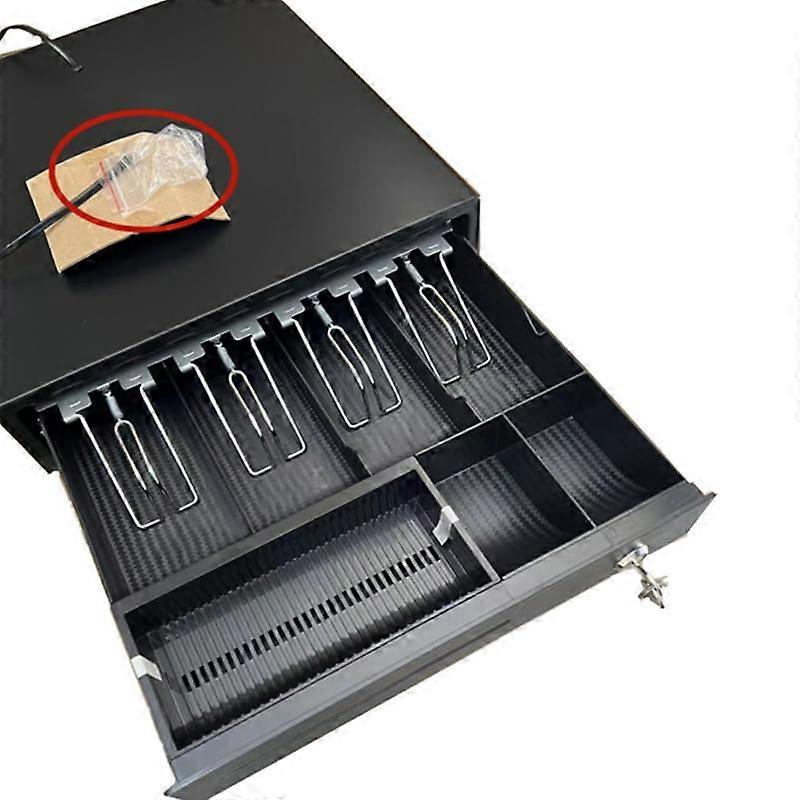 Cash drawer for POS system, cash compartment with key lock, banknotes, coins
