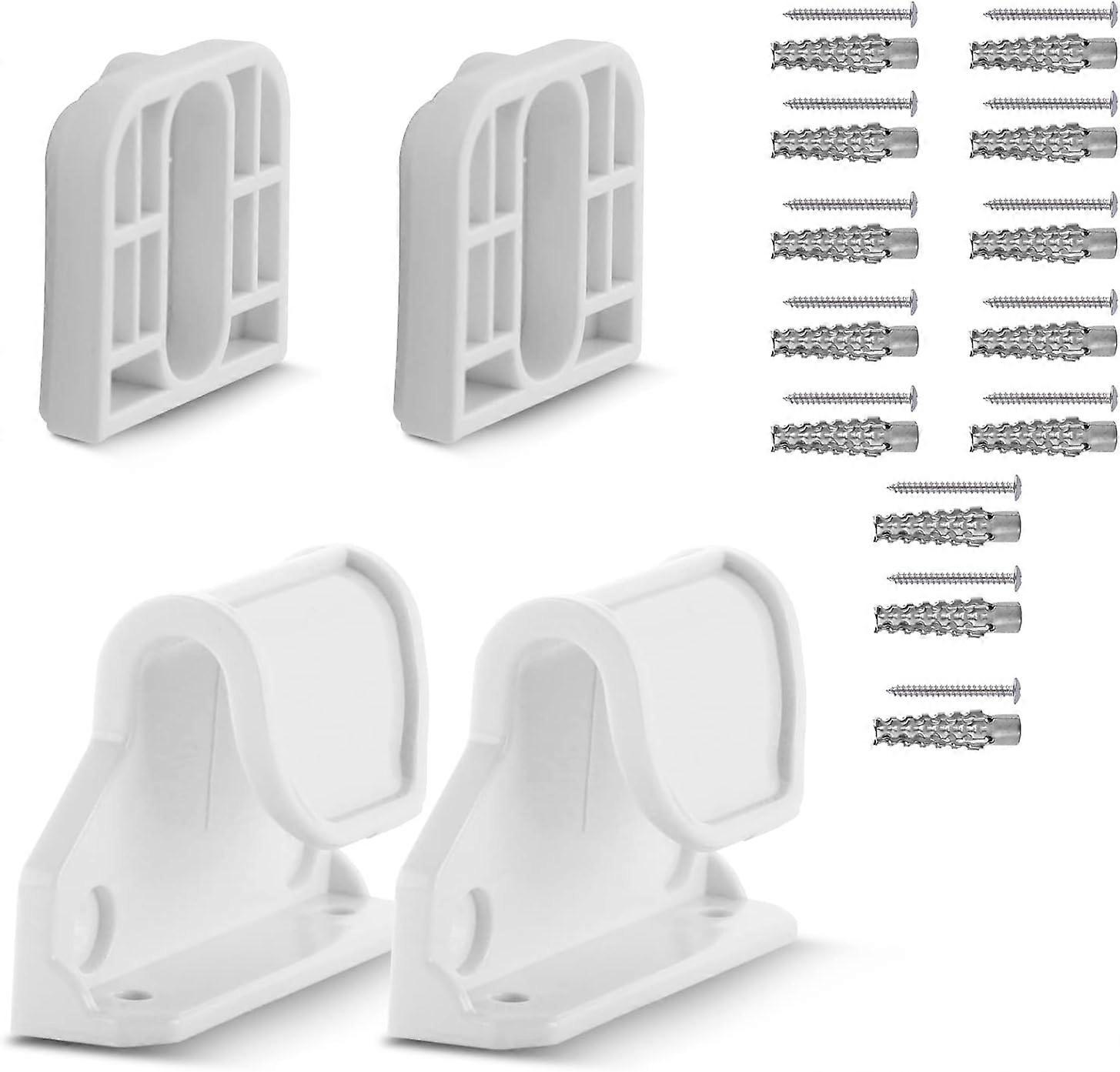 Retractable Baby Gate Replacement Parts, Original Hardware Set (Including 2 x Latchs + 2 x Brackets + 1 Set of Screws) for Retractable Gate (White)