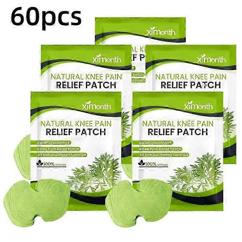 12-60pcs بقع تخفيف آلام الركبة ، الركبة عنق الرحم الجص الاحترار العشبية الجص الشيح بقع الحرارة تخفيف آلام الظهر والرقبة والكتف