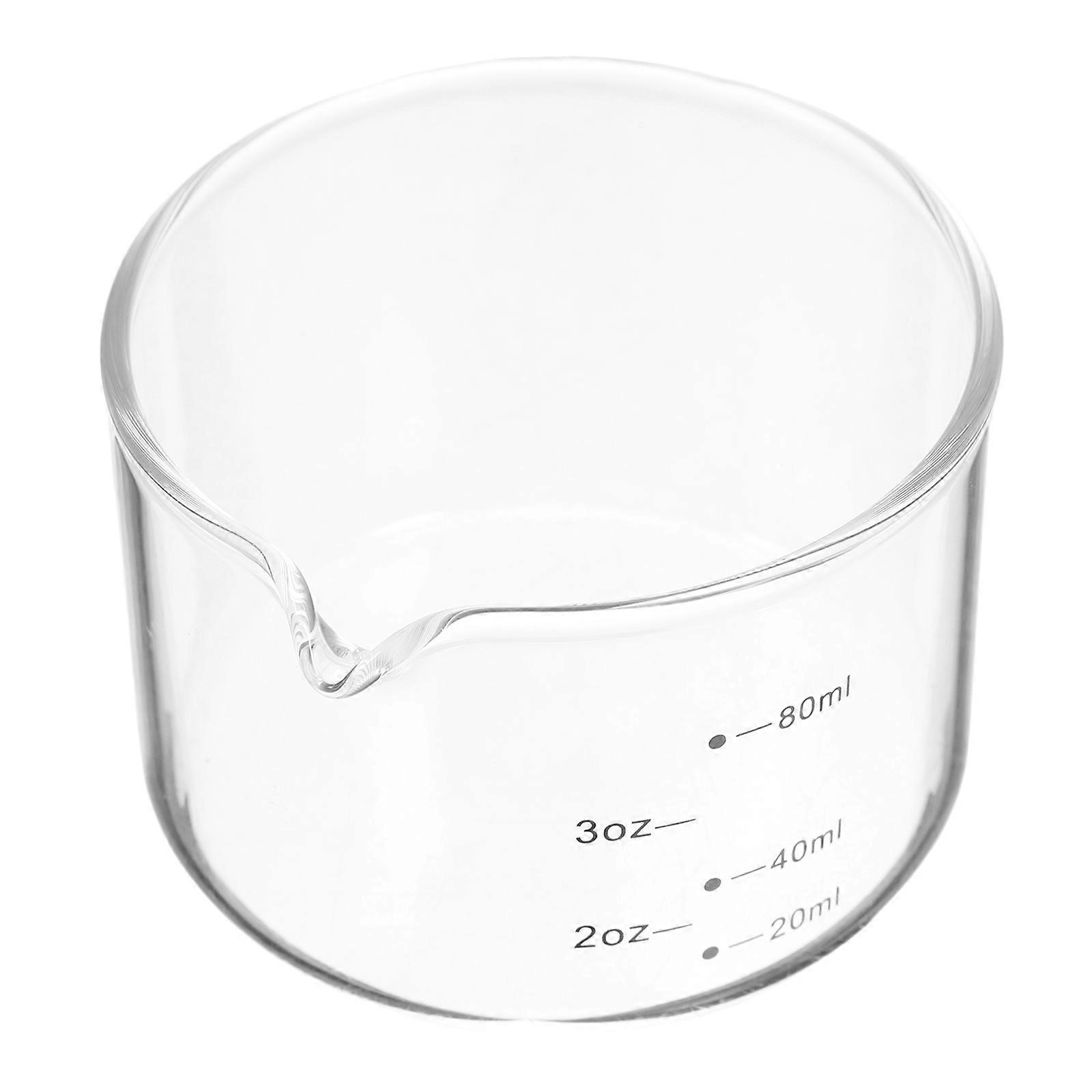 Glass Espresso Measuring Cup & Milk Pitcher for Coffee Bar Supplies, Versatile Use in Espresso Shots and Beverage Preparation