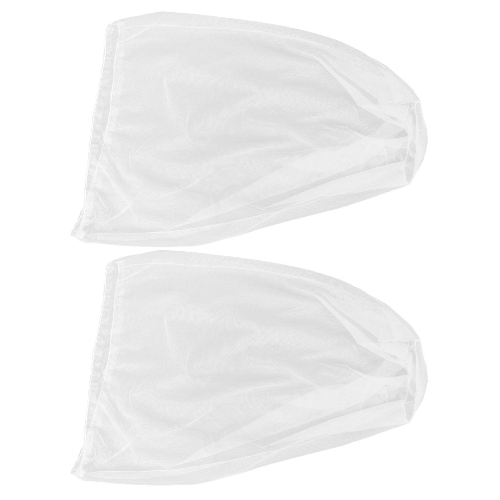 2pcs Outdoor Head Netting Protectors for Fishing, Beekeeping & Gardening – Breathable Mesh Cap with Elastic Band for Insect Defense – Unisex Grey