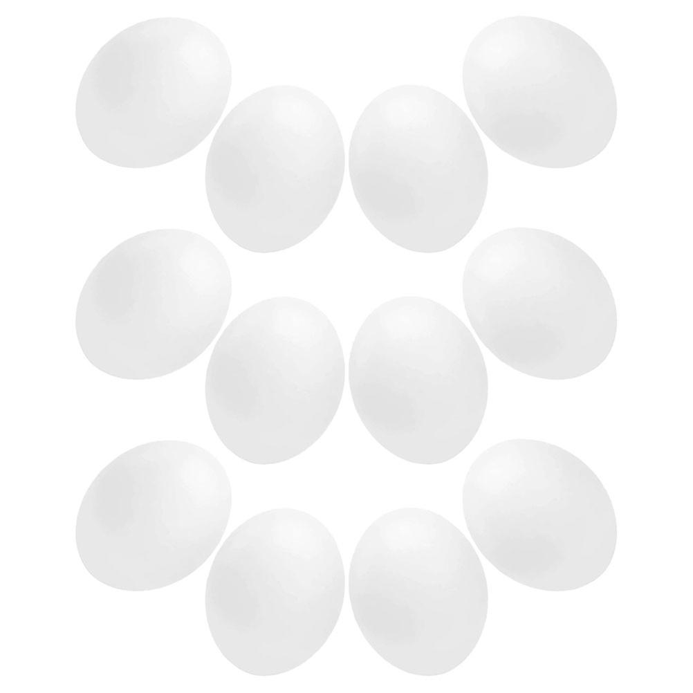 12pcs Realistic Artificial Bird Eggs, Durable Simulated Eggs for Crafting, Training, and Natural Hatching Simulation, Safe for Parrots and Finches