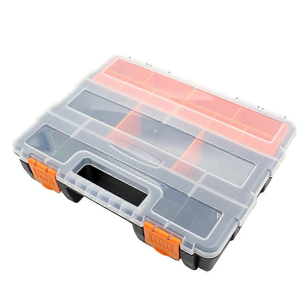 Portable Adjustable Transparent Storage Box with Removable Dividers for Craft Tools, Nuts, Bolts, and Screws – Lightweight and Durable Component
