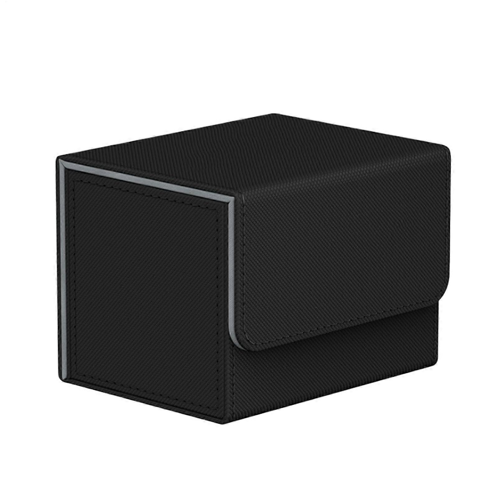 Card Box, Large Capacity Premium Trading Card Storage Box with Strong Closure, Dark Gray, Ideal for TCG, Board Games & Sports Cards