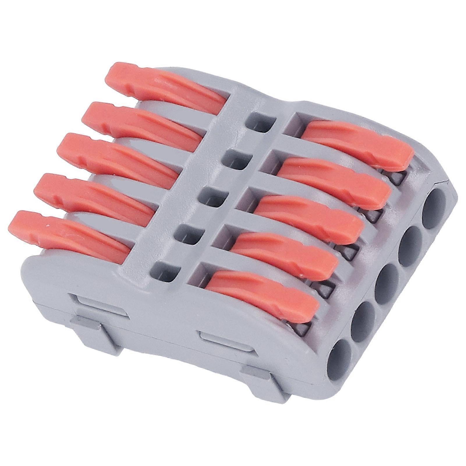 20 STKS SPL Snelle Draad Connector Splice Type Zachte Harde Kabel Connector voor Verlichting Motor Voeding SPL-5 5Port 