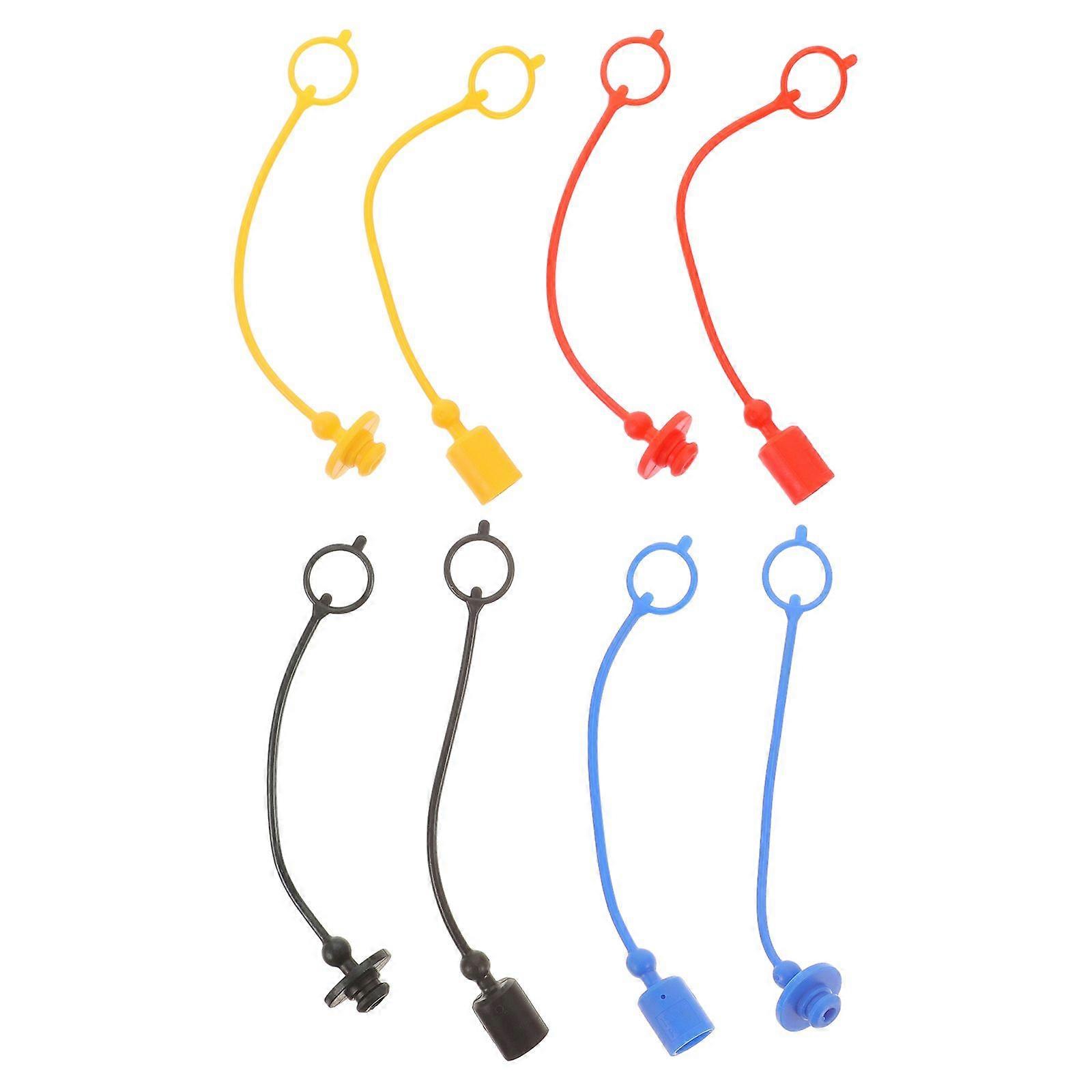 4 Sets Hydraulic Coupling Covers Pipe Quick Connector Coupler Dust Caps Covers