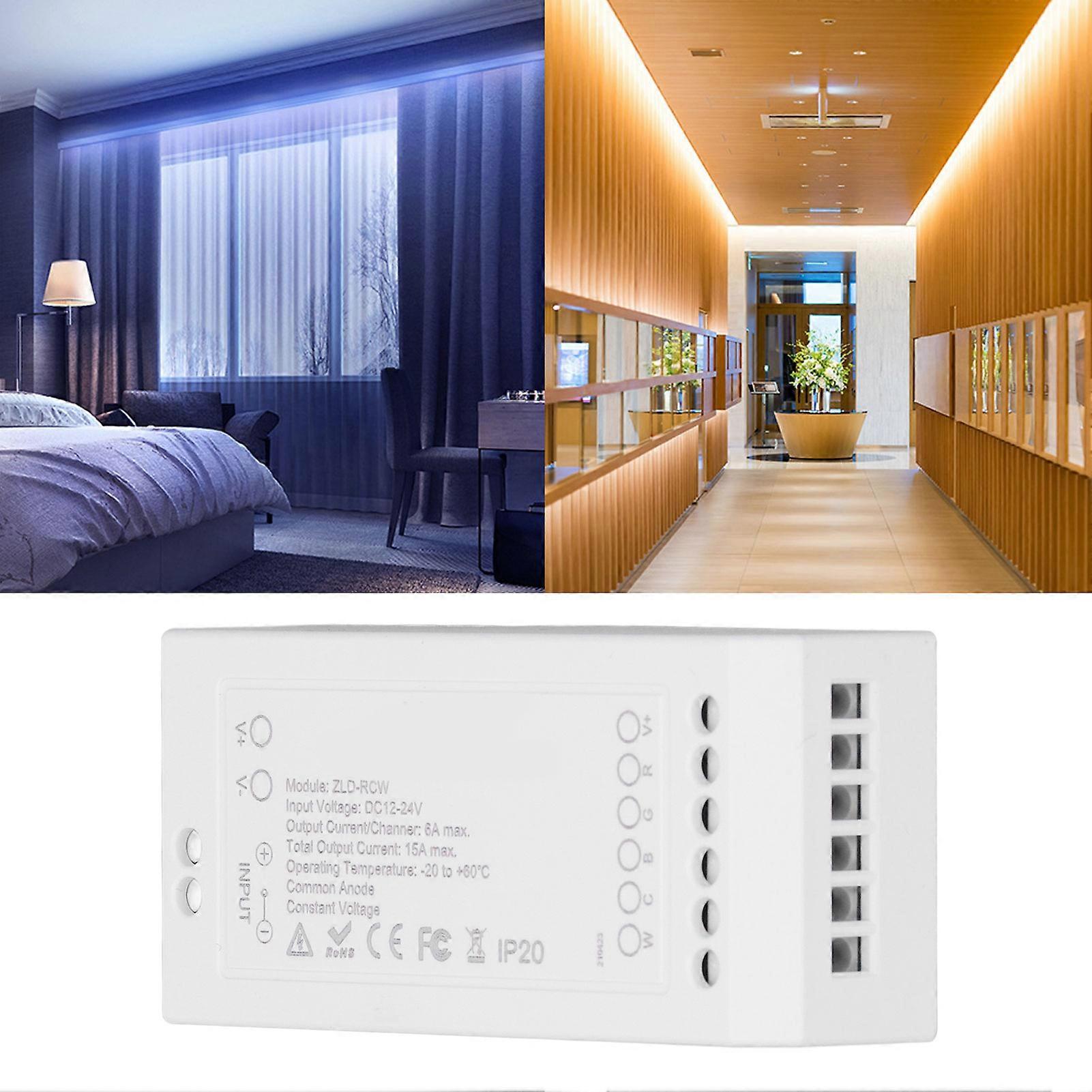 For Zigbee LED Driver Smart Home LED Strip Controller RGB+CW Light Strip Controller with App DC12~24V