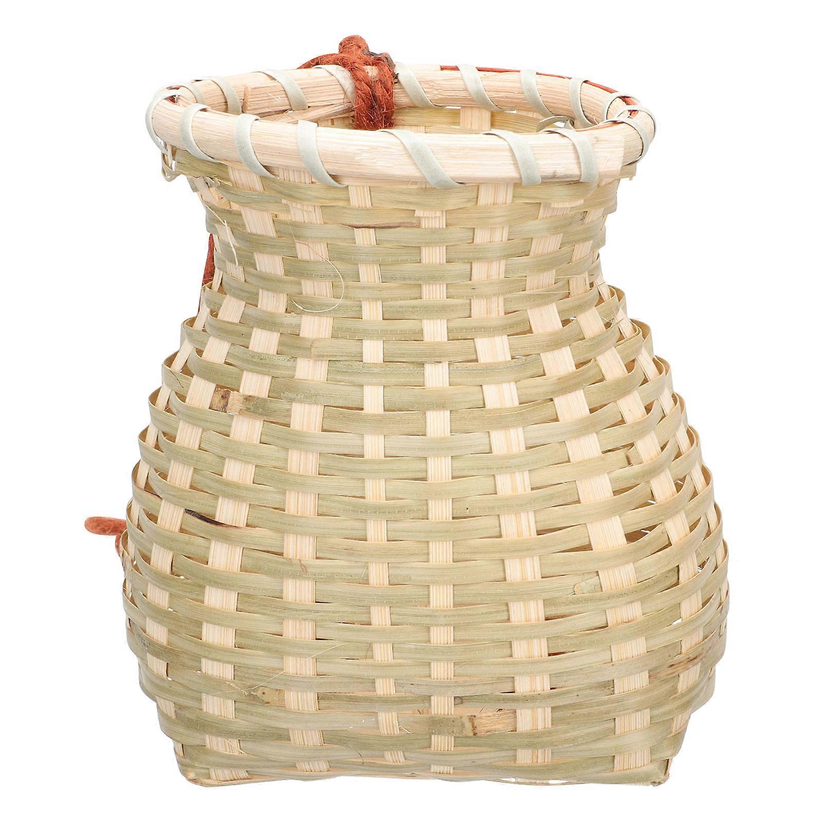 Woven Tea Basket for Storage Use with Craftsmanship and Assorted Color Small and Practical Synthetic Material