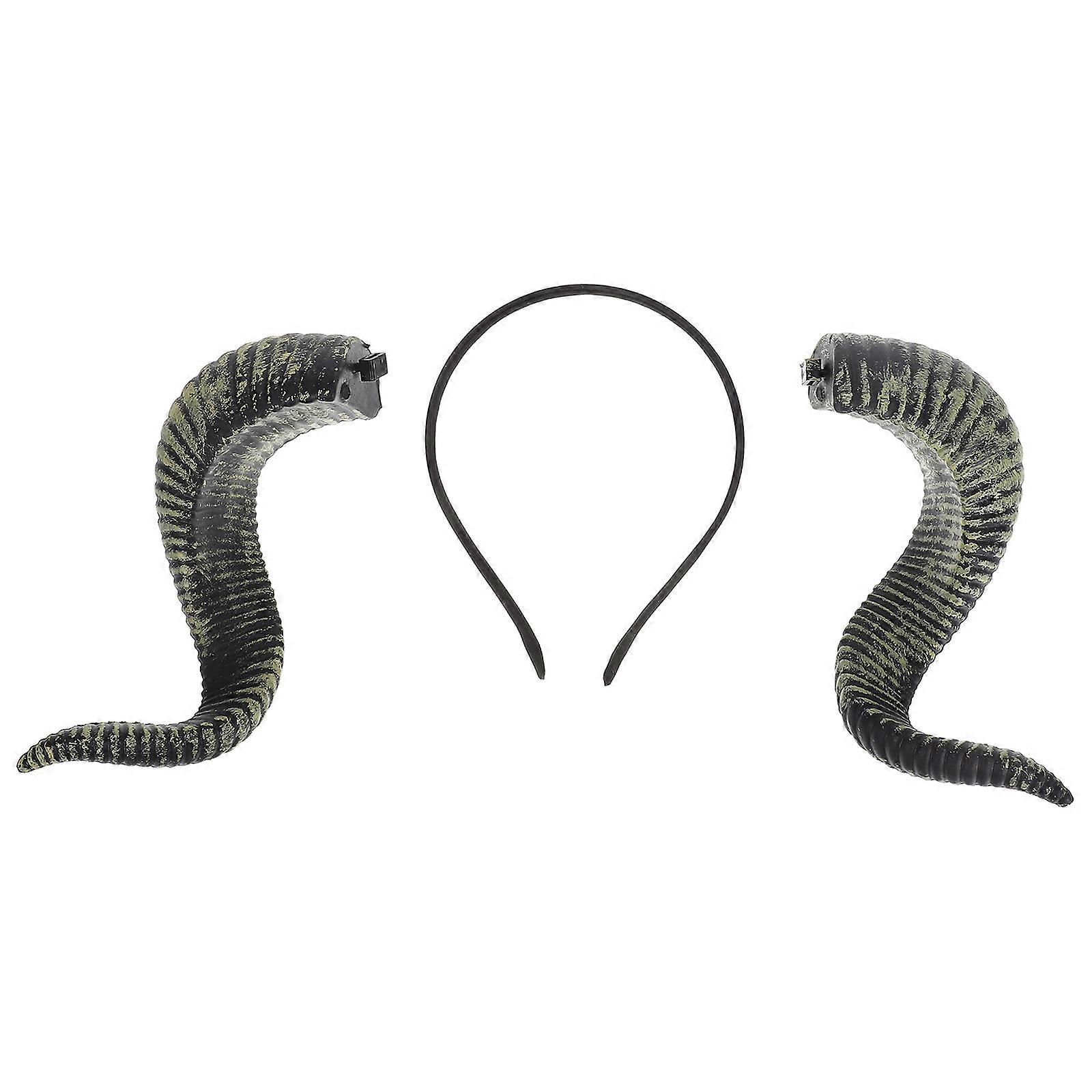 Here's a refined and product description based on your input:

 

**Gothic Sheep Horn Headband – Stylish Hair Accessory for Halloween Costumes,