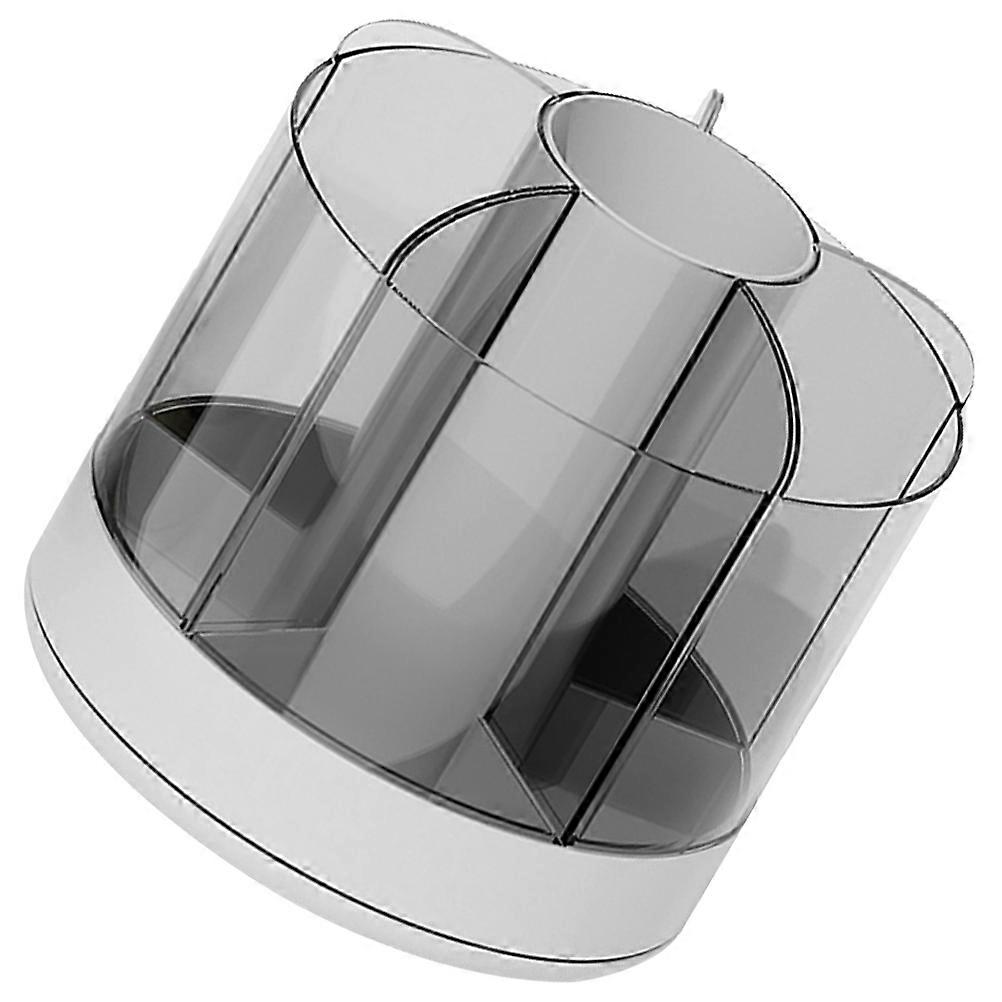 Pen Organizer Cup Rotatable Design Stationery Office Use Grey 14X14X14CM 1Set