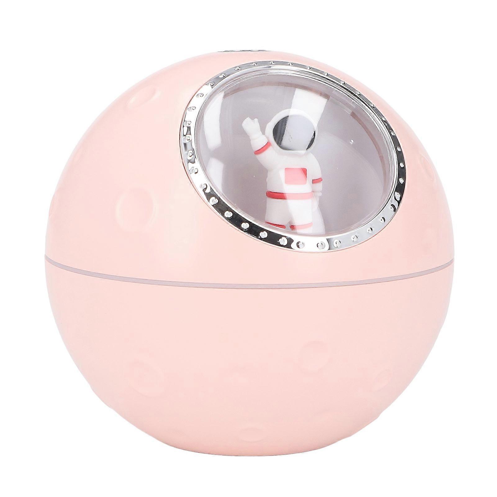 Space Capsule Humidifier 2 Gears Adjustable 300ml Quiet Cute Astronaut Humidifier with Diffuser and Nightlight Pink 