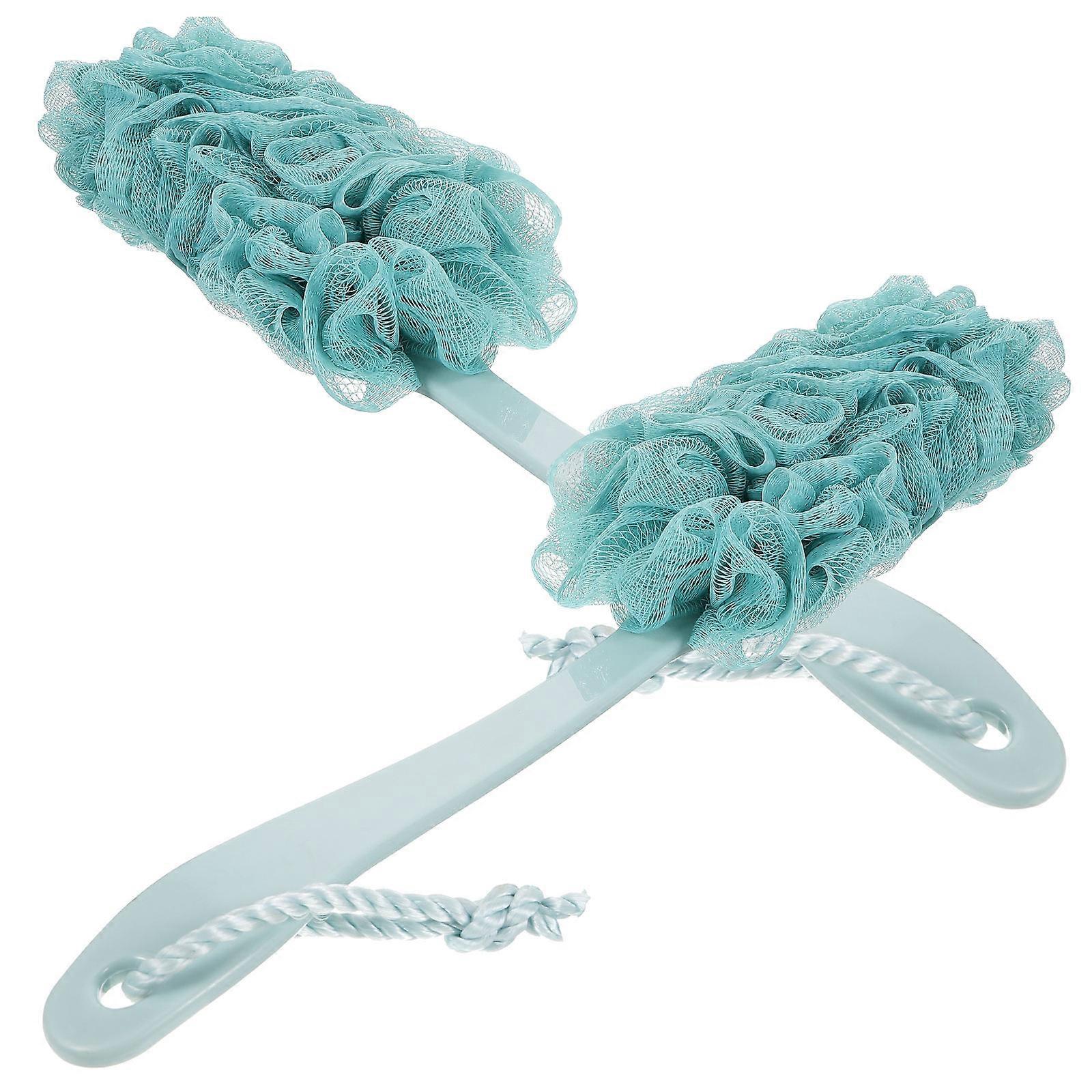 Long Handle Body Cleaning Brush with PP Material for Home Use 2 Pieces Assorted Color