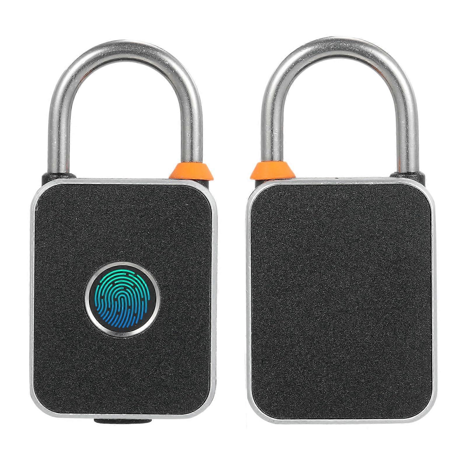 Smart Fingerprint Padlock with App Control USB Recharge for Gym Locker Luggage Backpack Fence