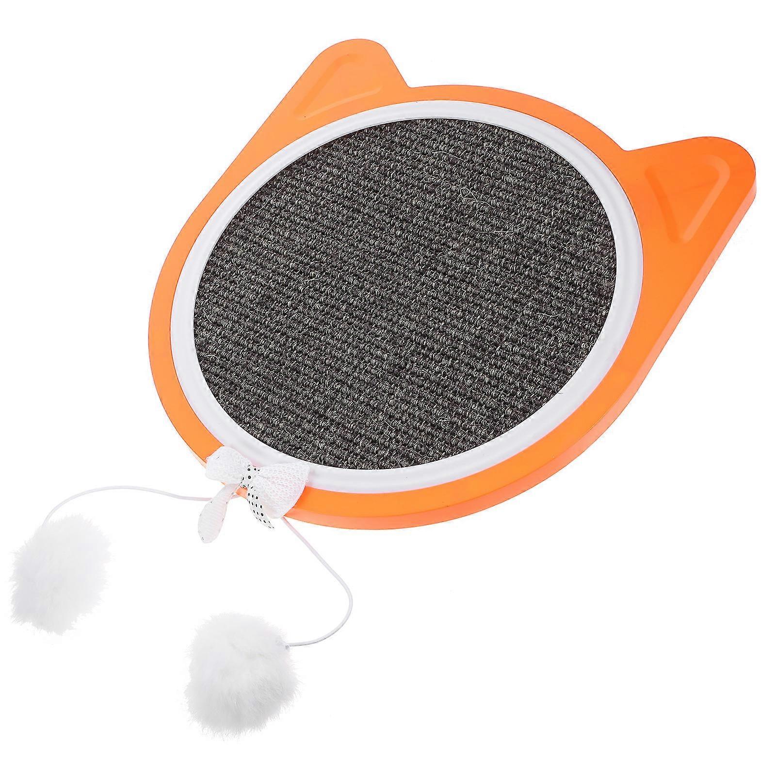 Cat Scratching Board Household Pet Claw Scratcher Indoor Playtime Orange Scratching Surface 1Pcs