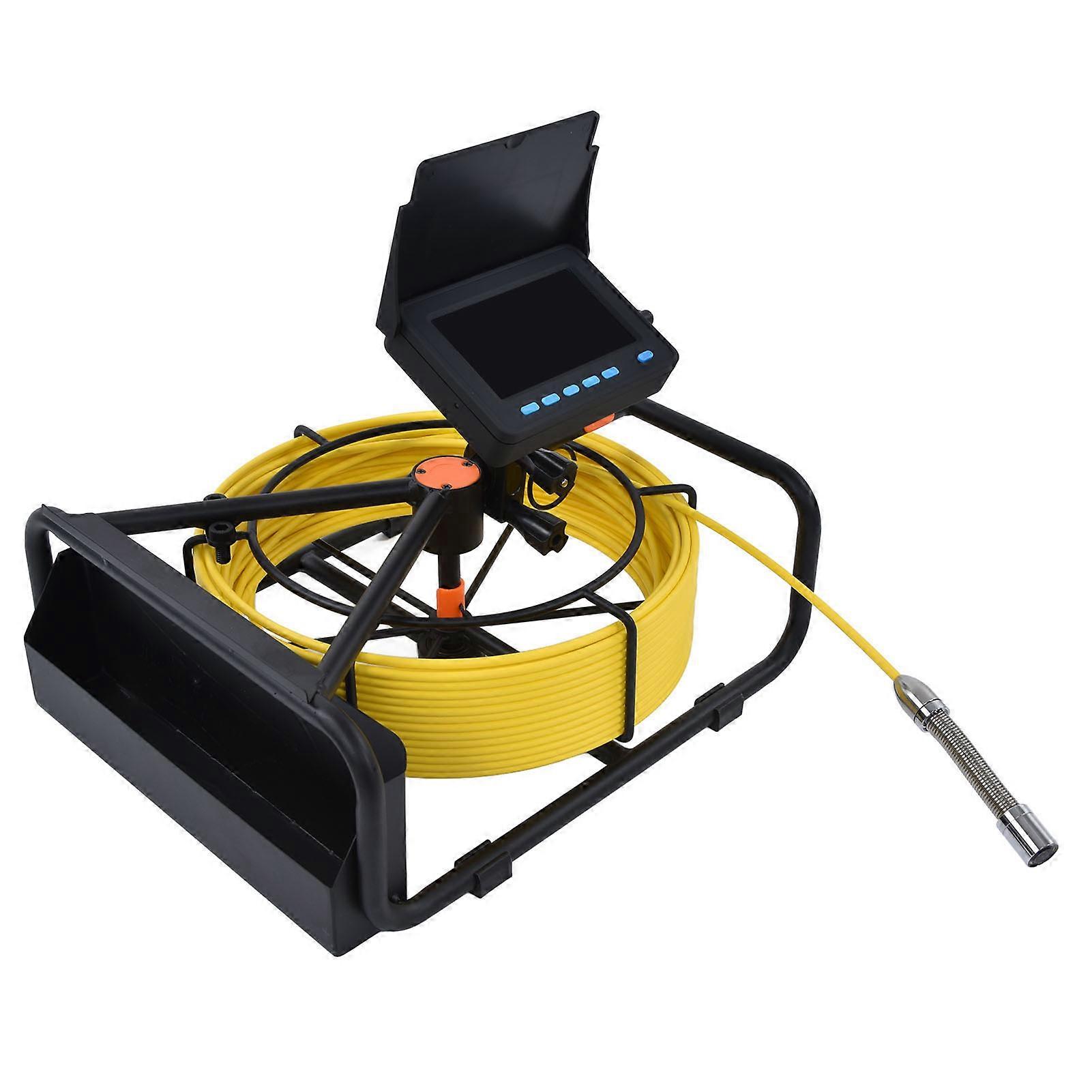 4.3" IP68 Waterproof Pipe Inspection Camera, 6 LED, 30m Cable
