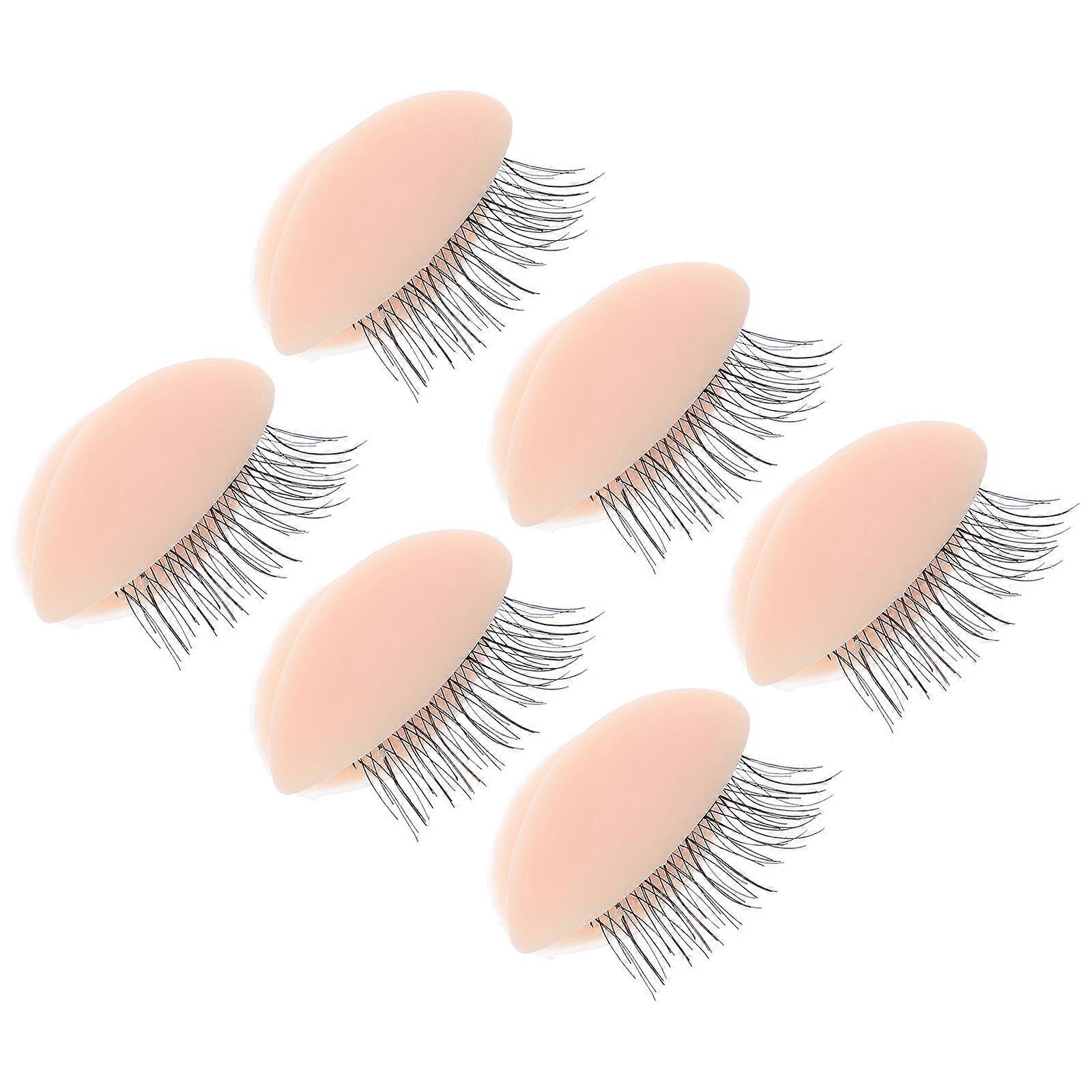 Makeup Practice Eyelid 3 Pairs For Learners Eyelash Extension Tools With Removable Feature Multi Color Silicone