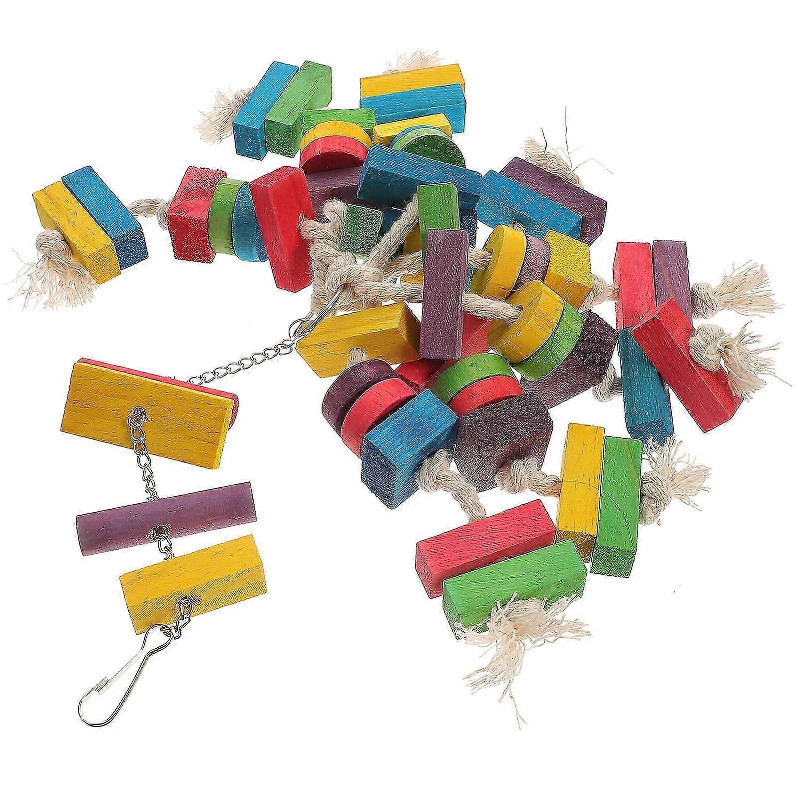 Bite-Resisting Bird Toy Parrot Chewing Swing Toy Durable Rope Beak Trimming Cage Use 1Set