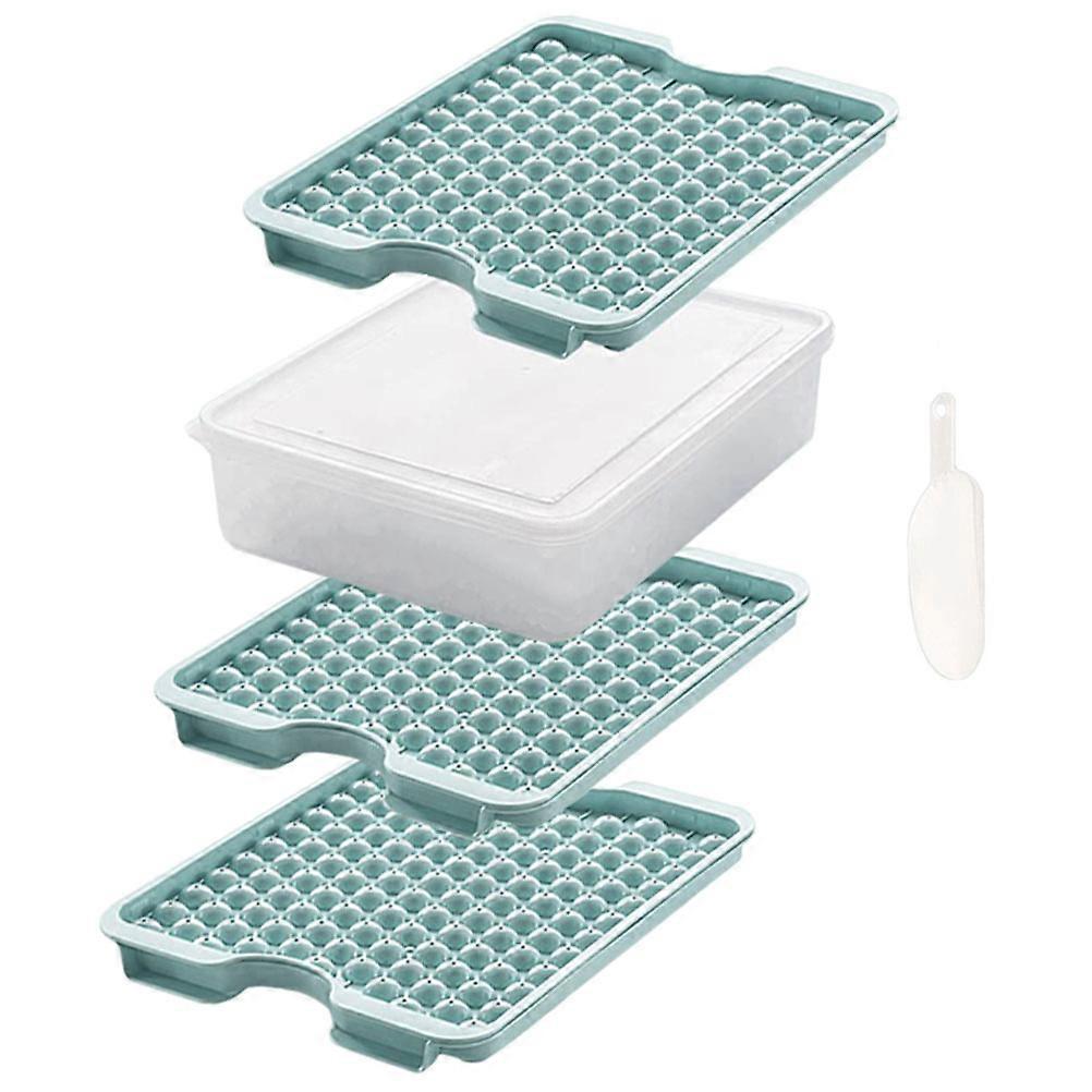 Sky-blue Silicone Ice Cube Maker with and Storage Box for Decor Perfect for Summer Cooling