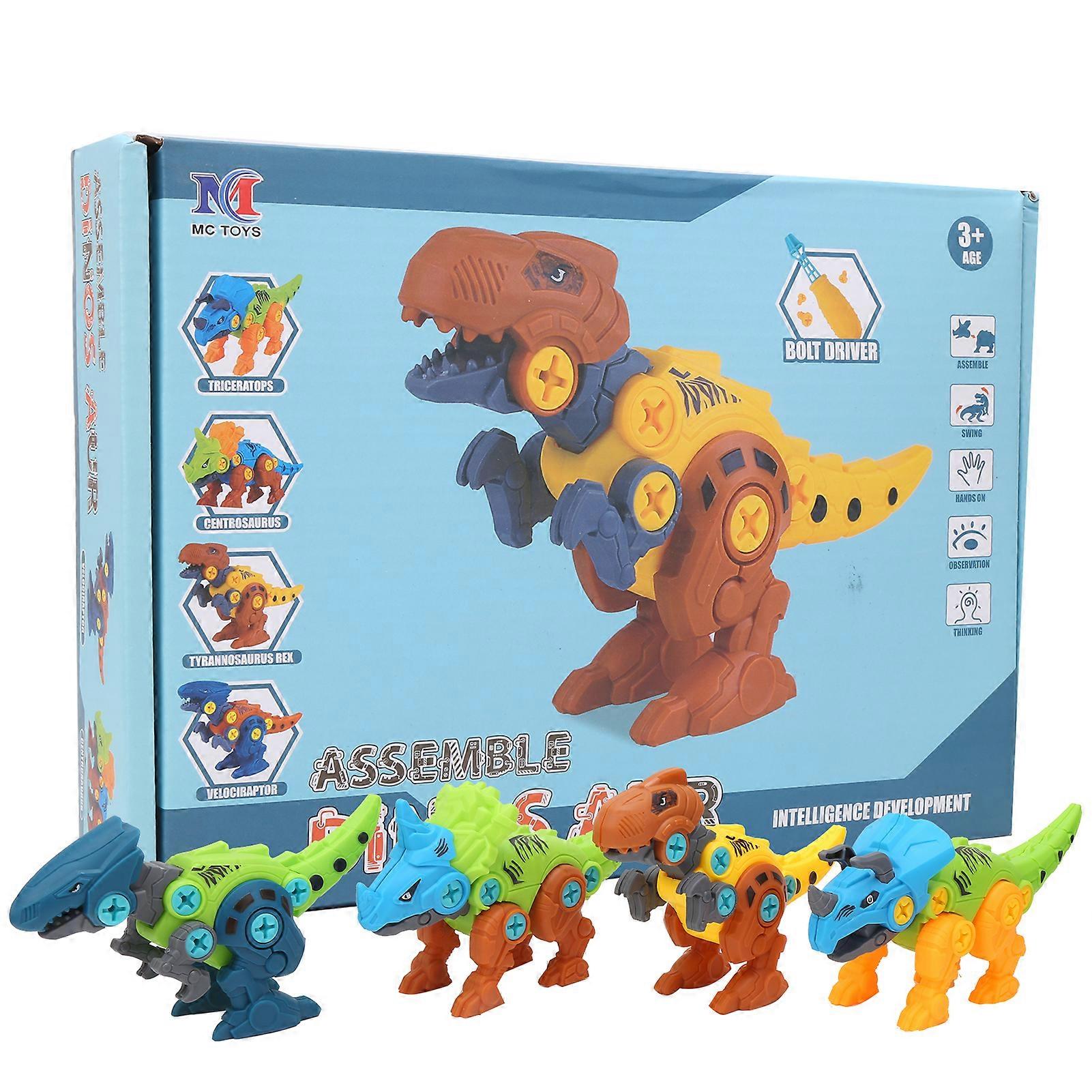 DIY Assembly Dinosaur Toy Set Screw Nut Combination Assembling Dinosaur Model Toy4 Styles