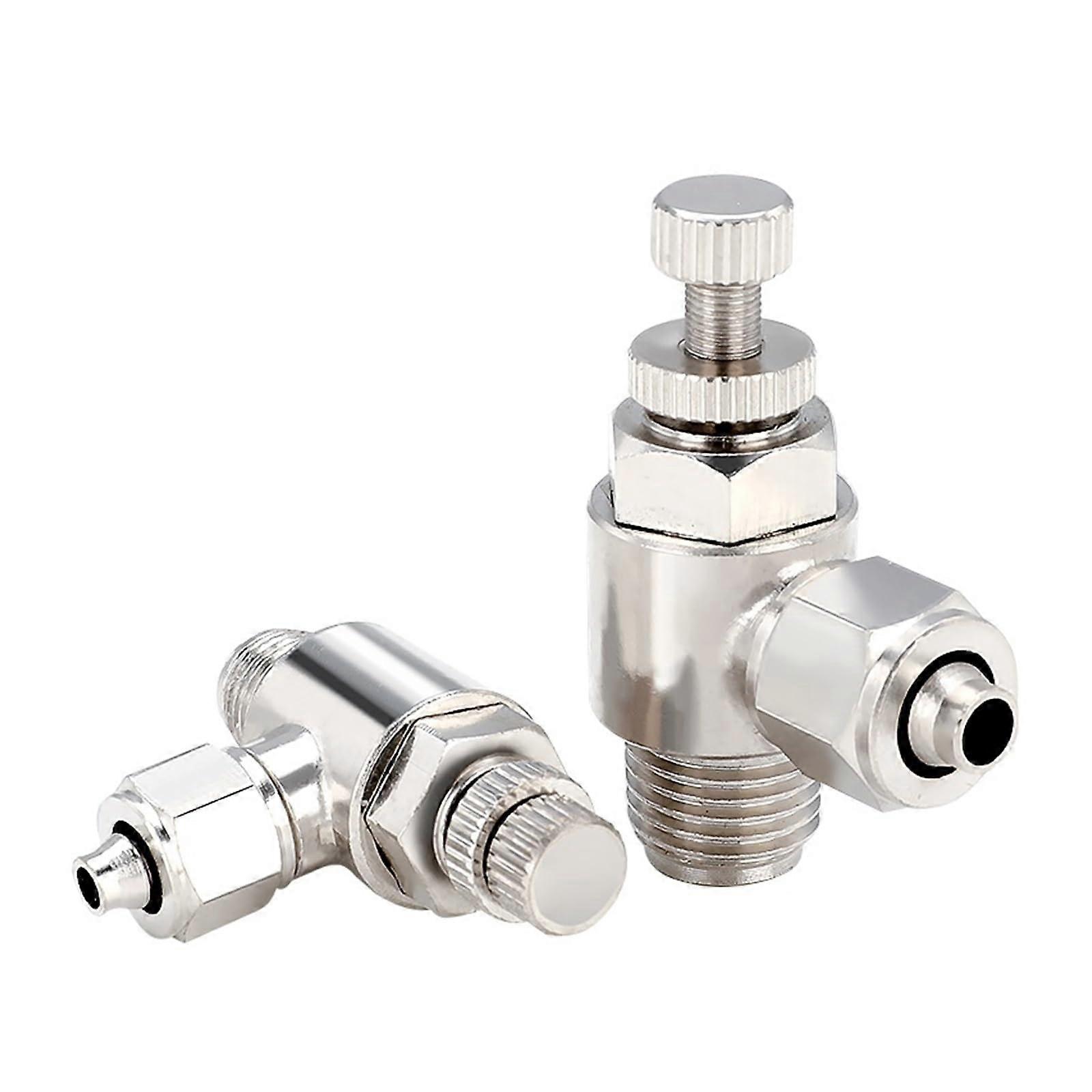 1PCS Pneumatic Quick Screwing Fittings SL601 M5 Rotary Throttle Valve Speed Control Valve Flow Air Pipe Connector (SL801)