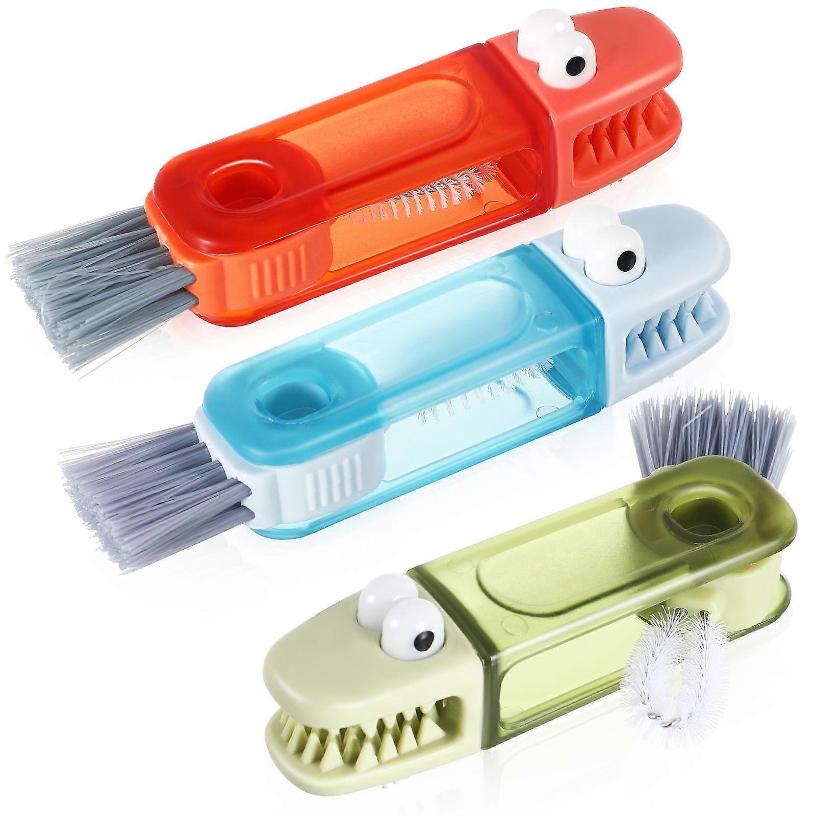 Narrow Neck Bottle Brush Multi Functional Cleaning Brush For Home Travel Cleaning 3Pcs
