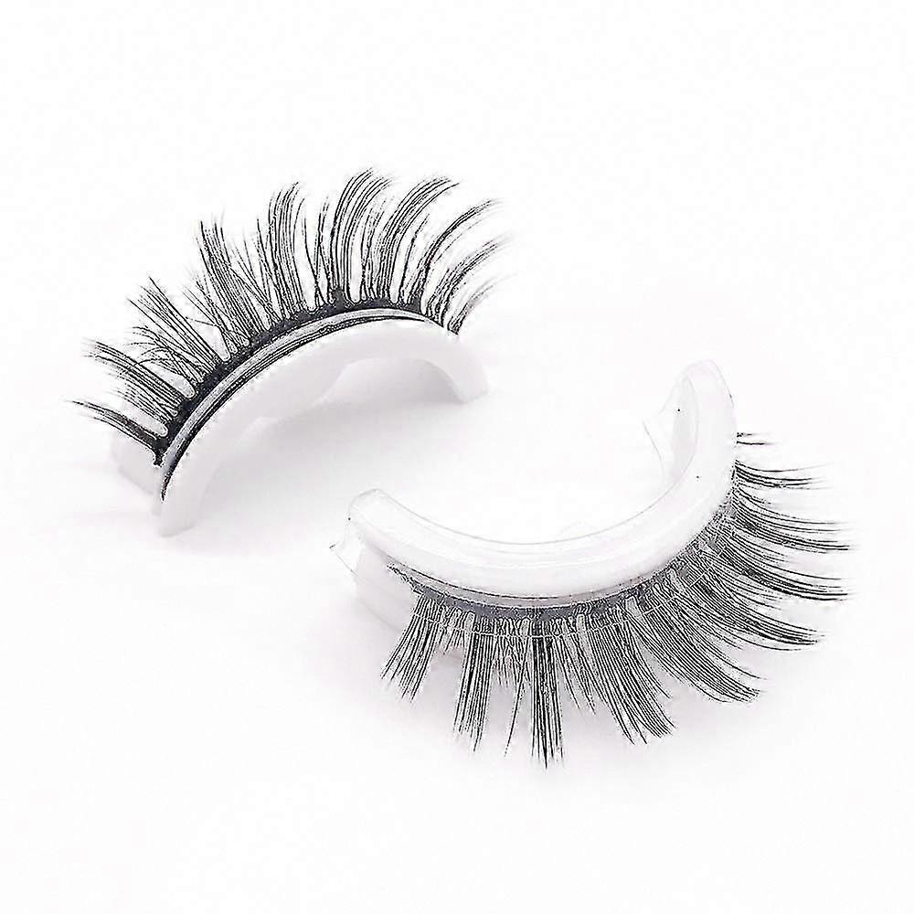4 Pair Reusable Self-adhesive Artificial False Eyelashes Glue-freelong