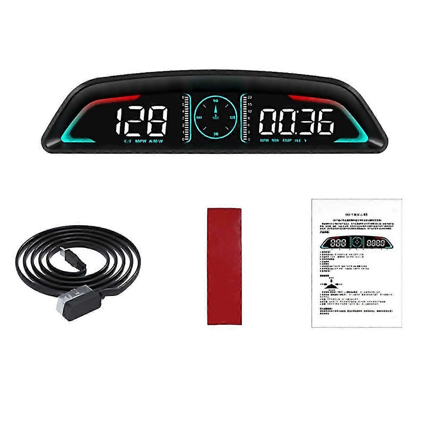 Car Hd Headup Display Smart Hud Voltage Security Alarm Display B3