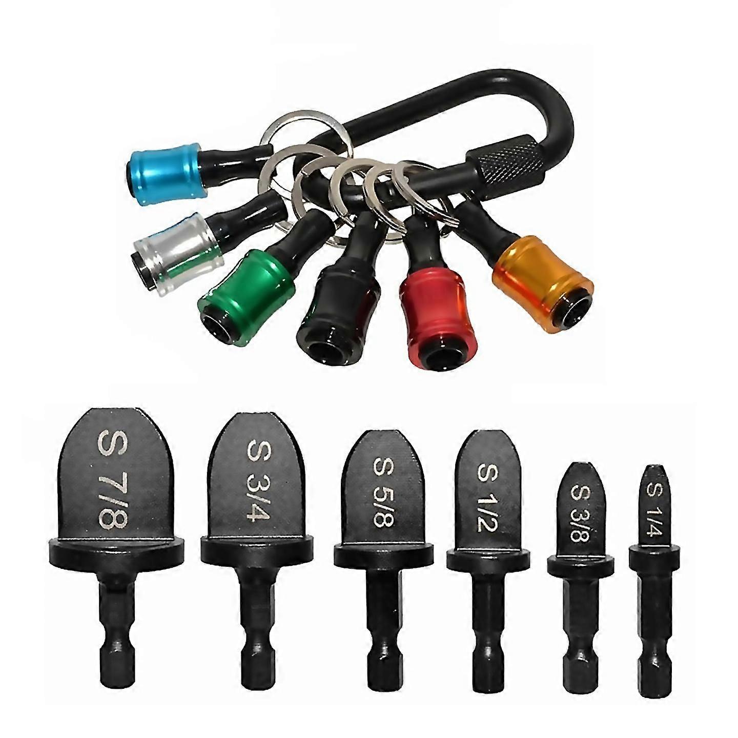 6pcs Bits Set Hvac Tools Swaging Tool Hvac Copper Pipe Expander Tool With 6pcs Bit Holder Key Chain