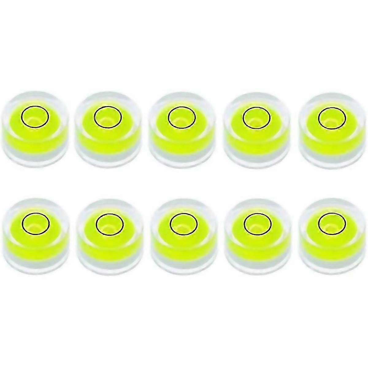 10pcs Mini Bubble Spirit Level 10x6mm Circular Bullseye Bubble Levels For Leveling Tripod Telescope